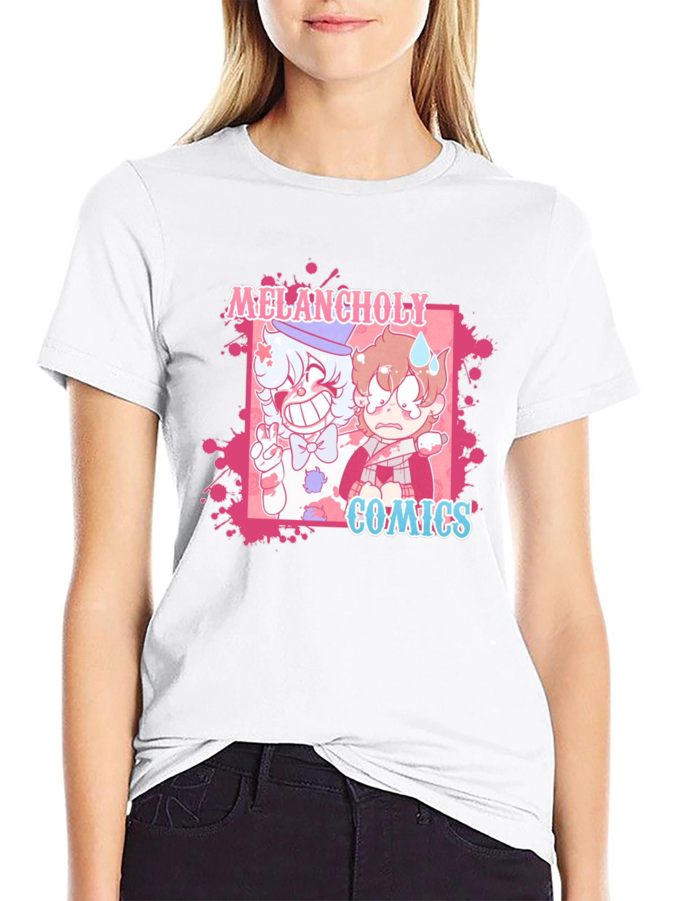 Camiseta Negra Melancholy Comics