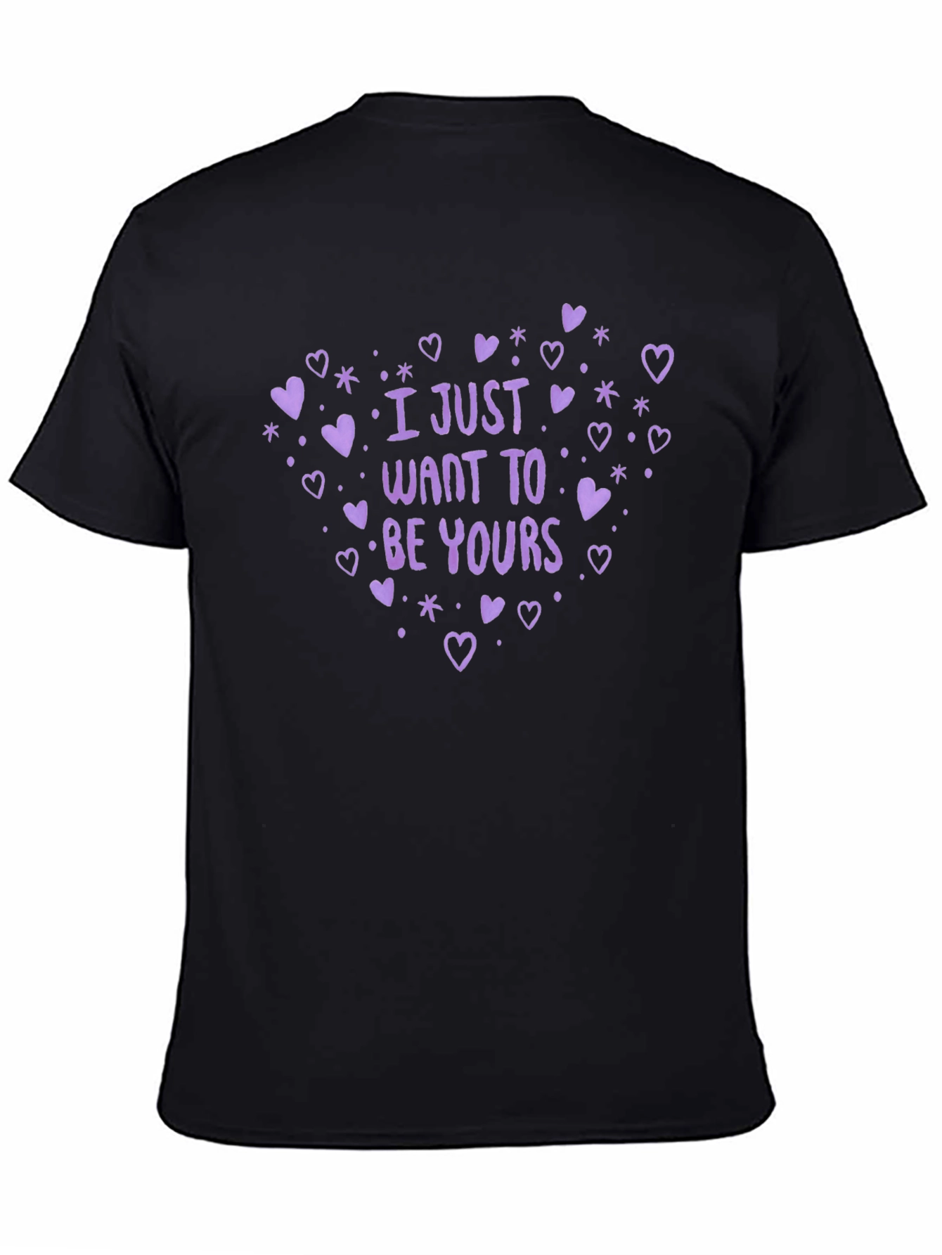 Camiseta Negra con Diseño Romántico Be Yours