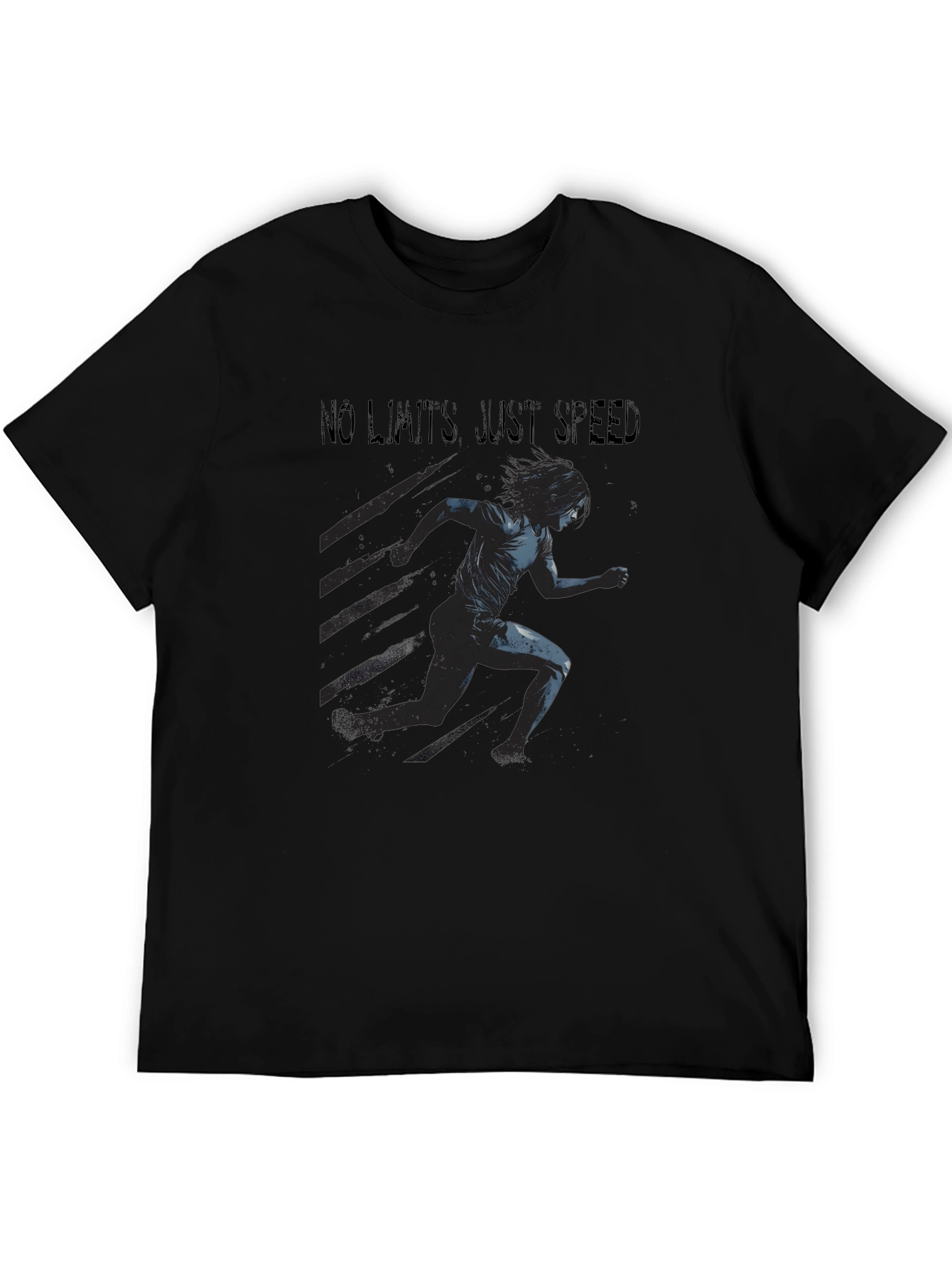 Camiseta Negra Deportiva: Sin Límites Solo Velocidad