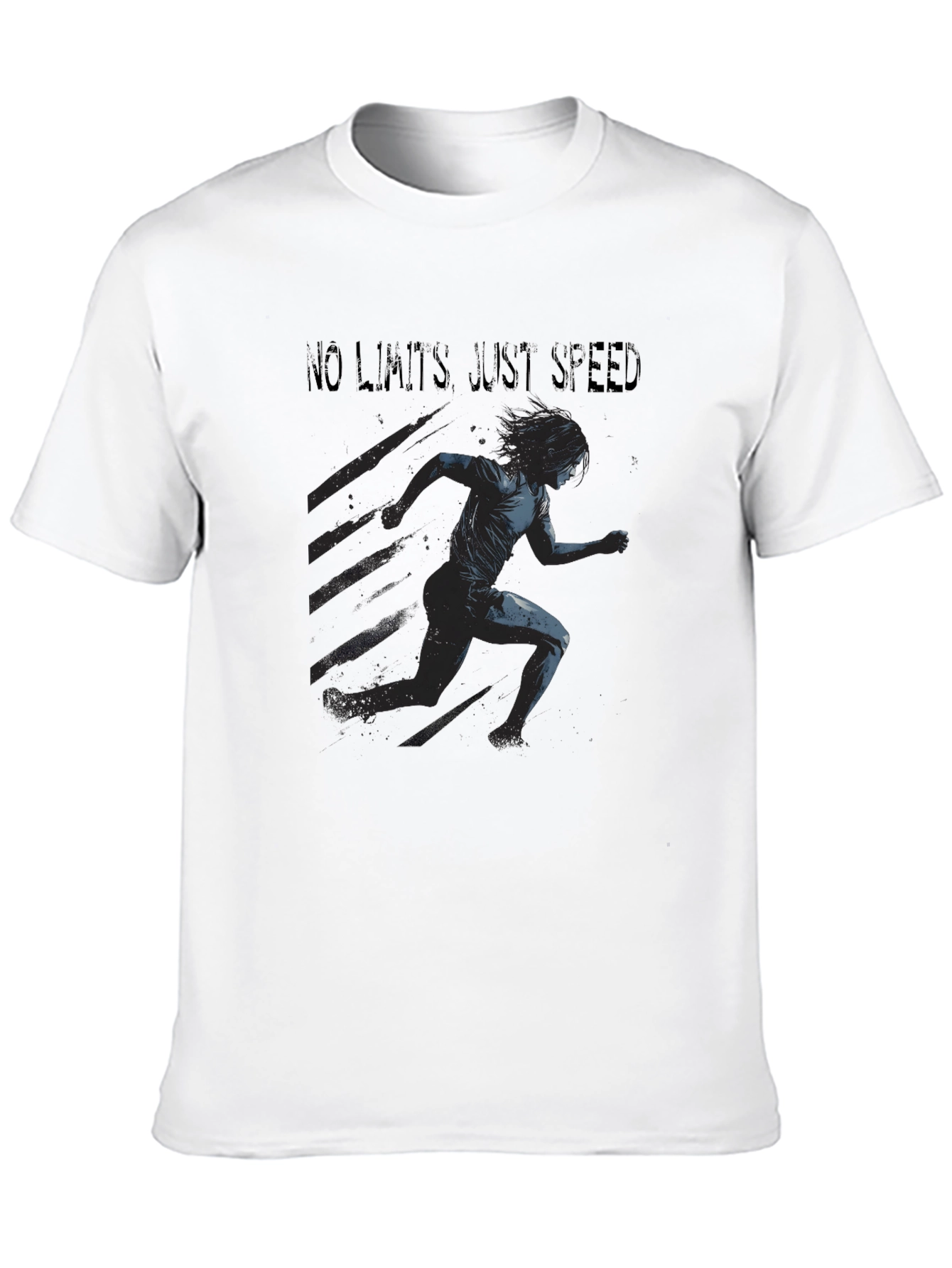 Camiseta Negra Deportiva: Sin Límites Solo Velocidad