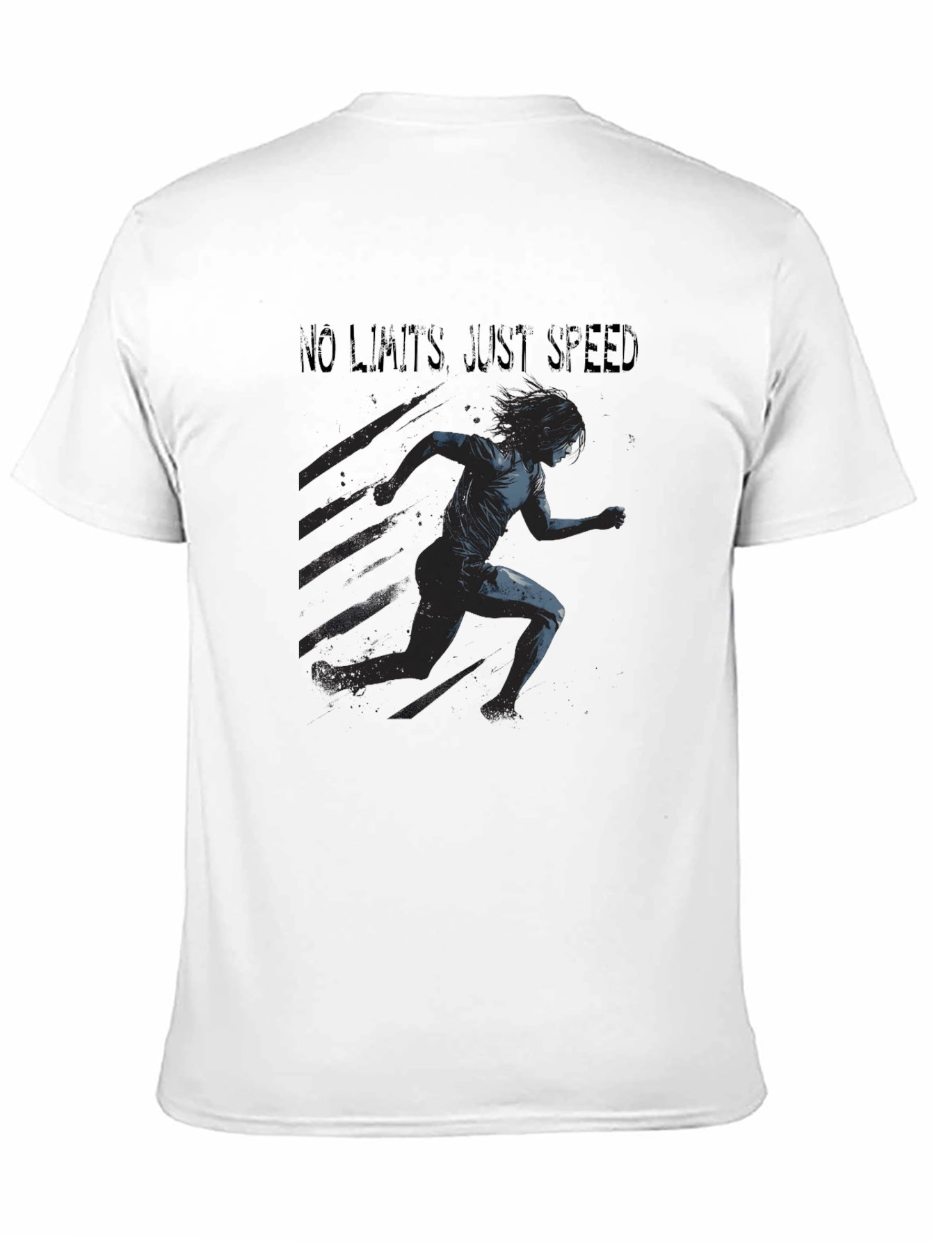 Camiseta Negra Deportiva: Sin Límites Solo Velocidad