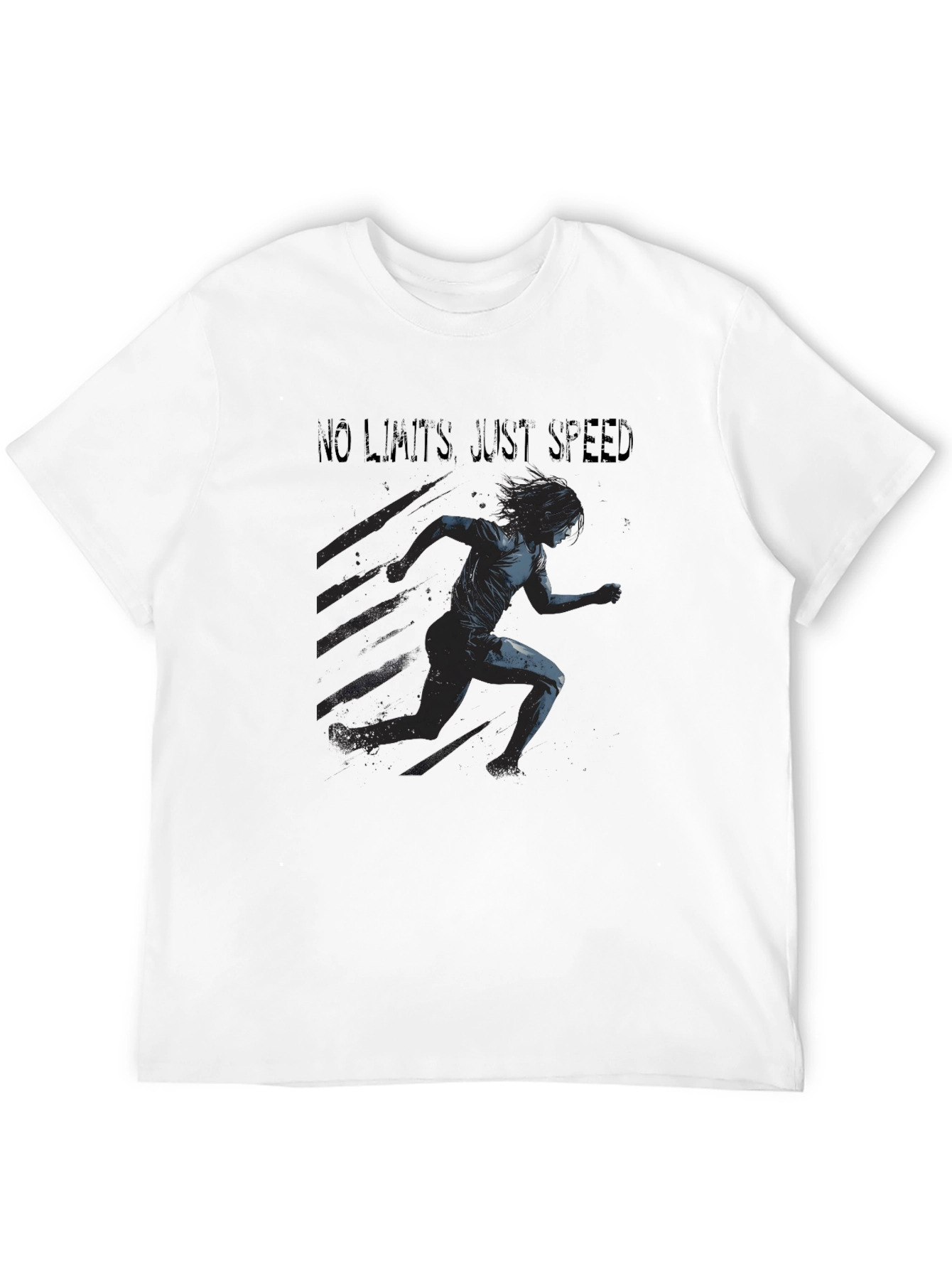 Camiseta Negra Deportiva: Sin Límites Solo Velocidad