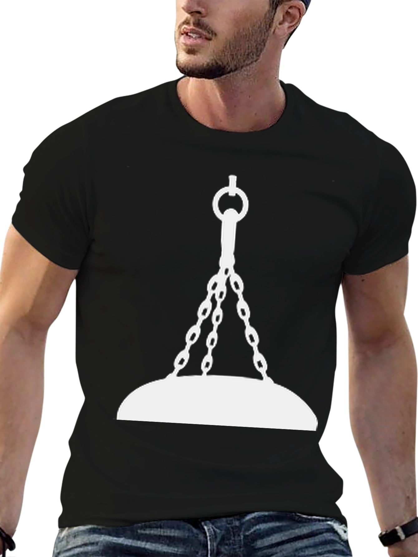 Camiseta Negra con Diseño de Bola Demoledora