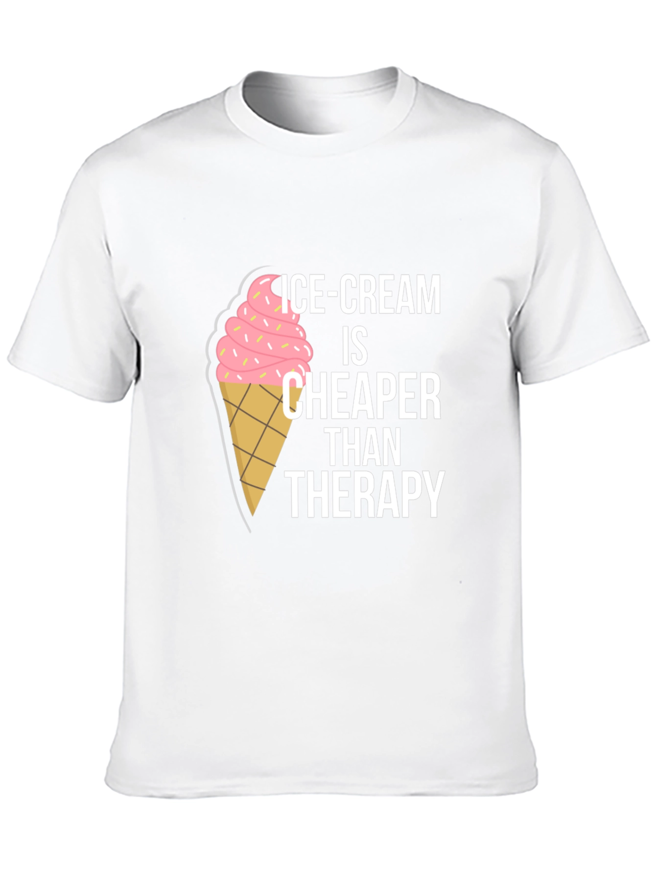 Camiseta Negra con Diseño Helado - Terapia Económica