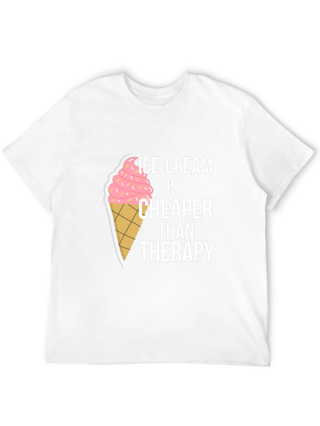 Camiseta Negra con Diseño Helado - Terapia Económica