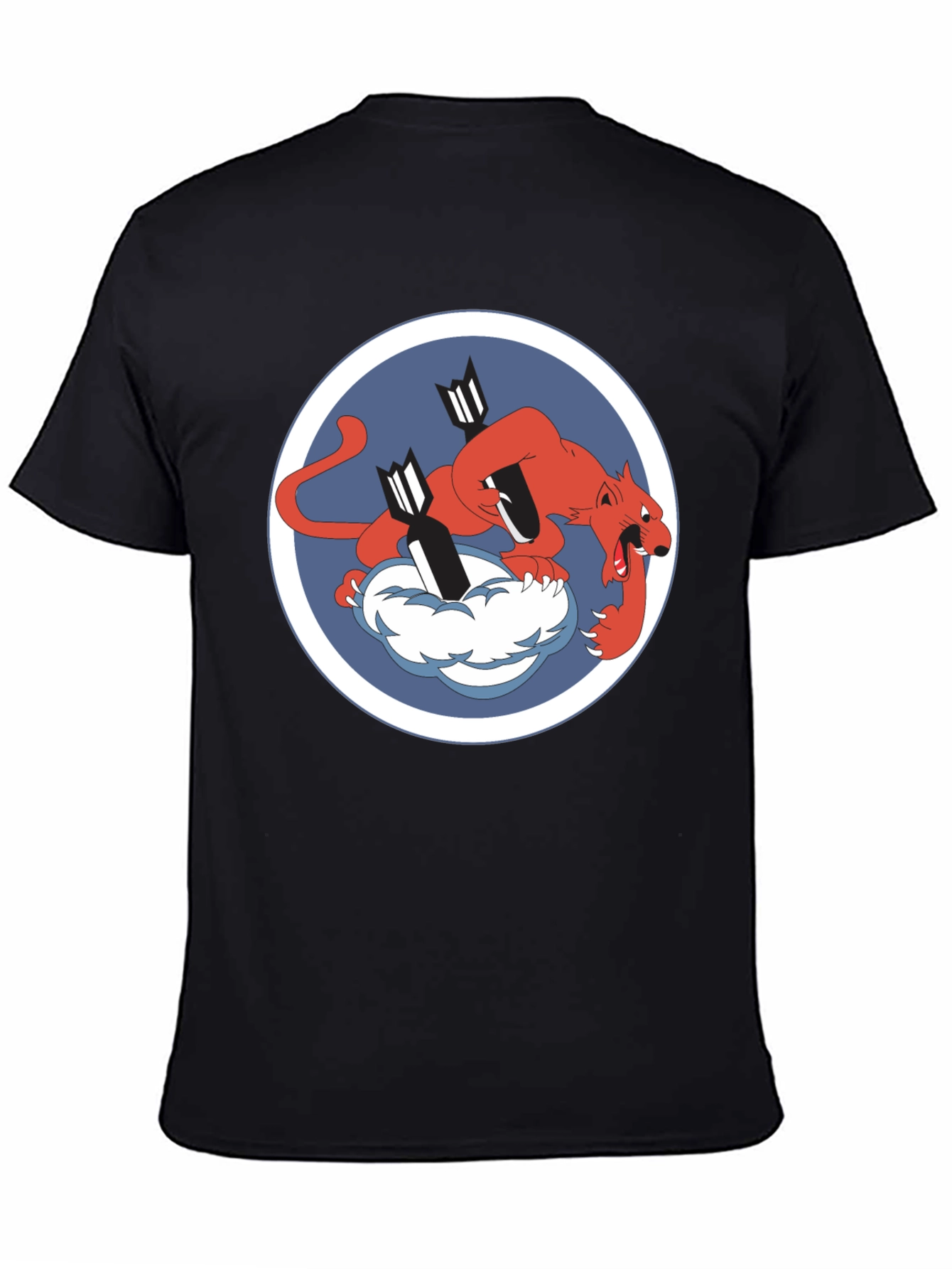 Camiseta Negra con Diseño de Tigre Bombardero