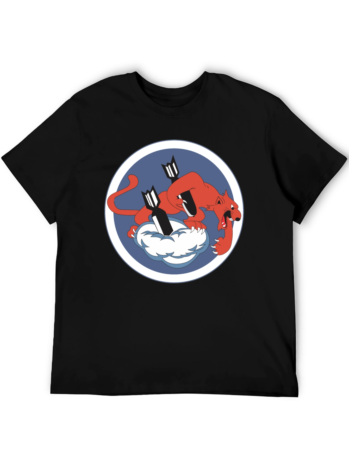Camiseta Negra con Diseño de Tigre Bombardero