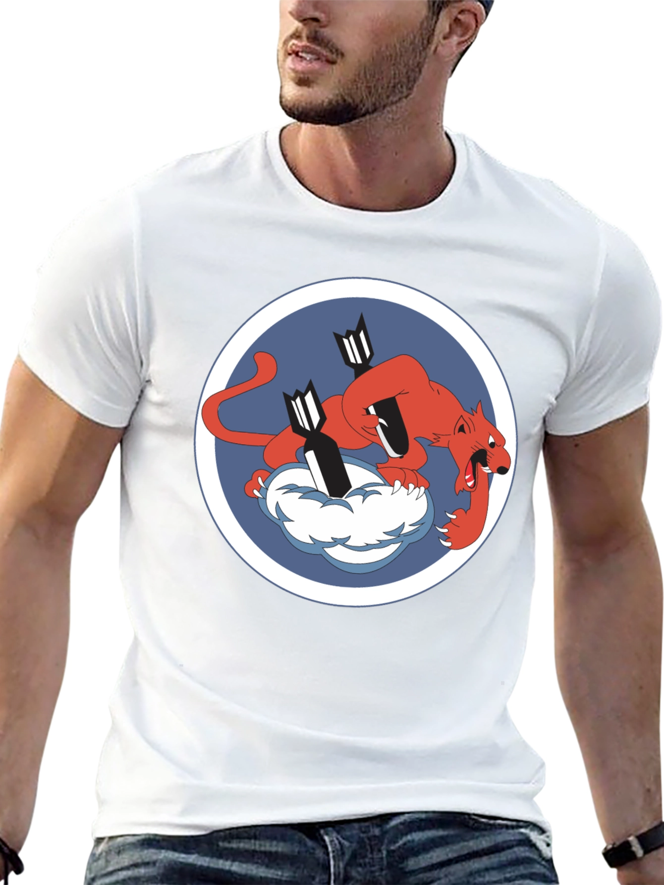 Camiseta Negra con Diseño de Tigre Bombardero