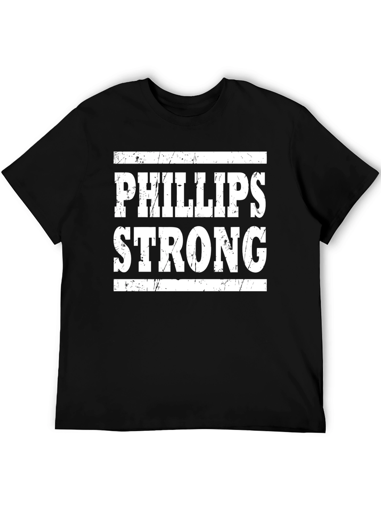 Camiseta Negra Phillips Strong con Diseño Texturizado
