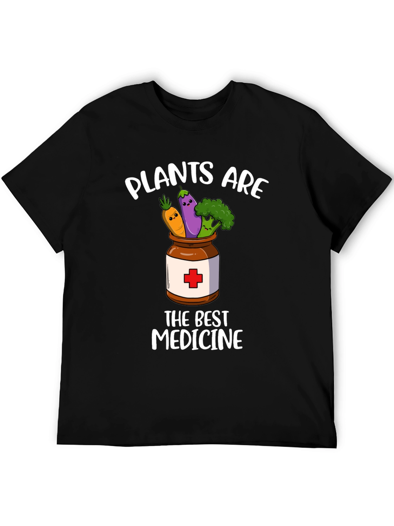Camiseta Negra: Plantas Son la Mejor Medicina