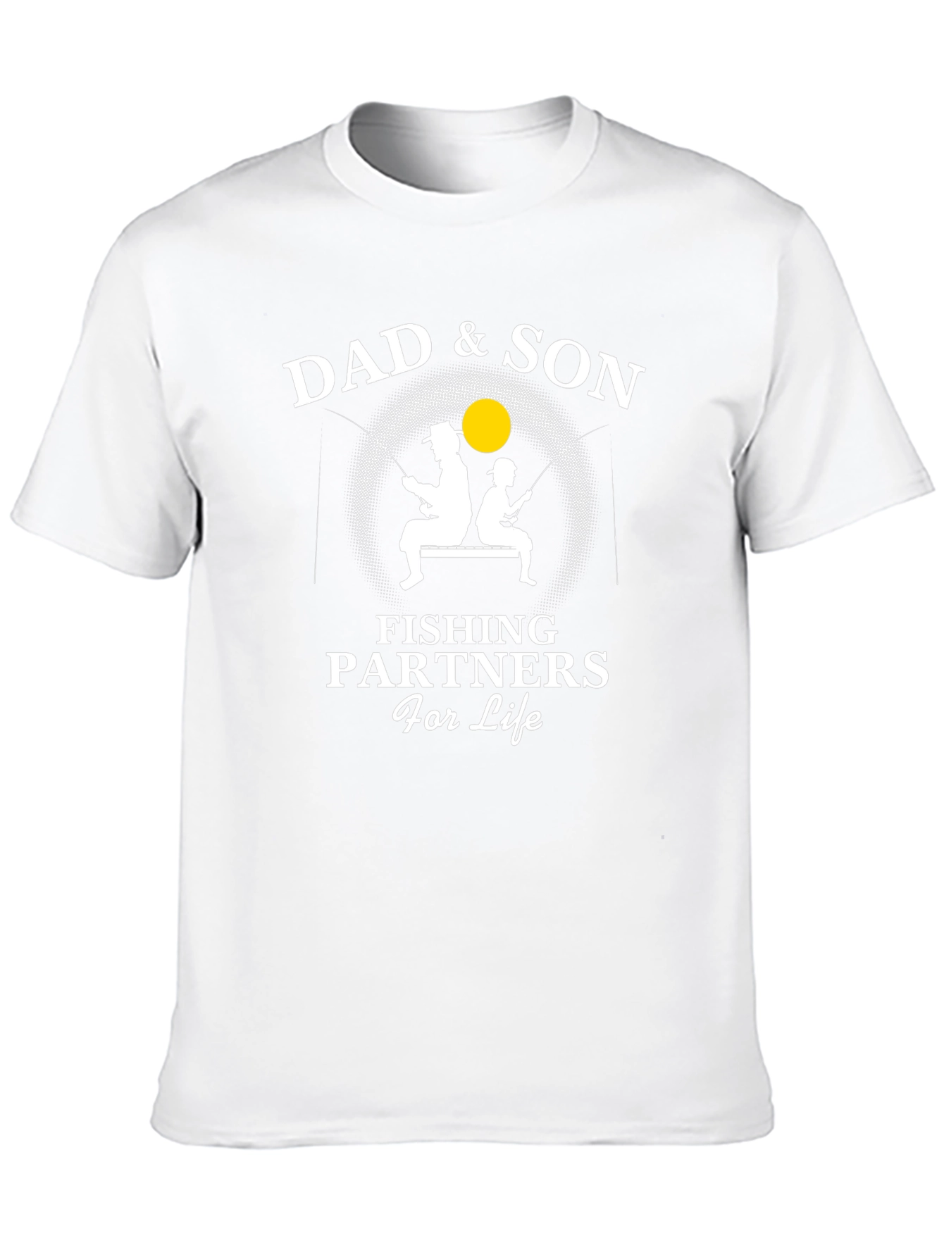 Camiseta Negra Padre e Hijo - Compañeros de Pesca