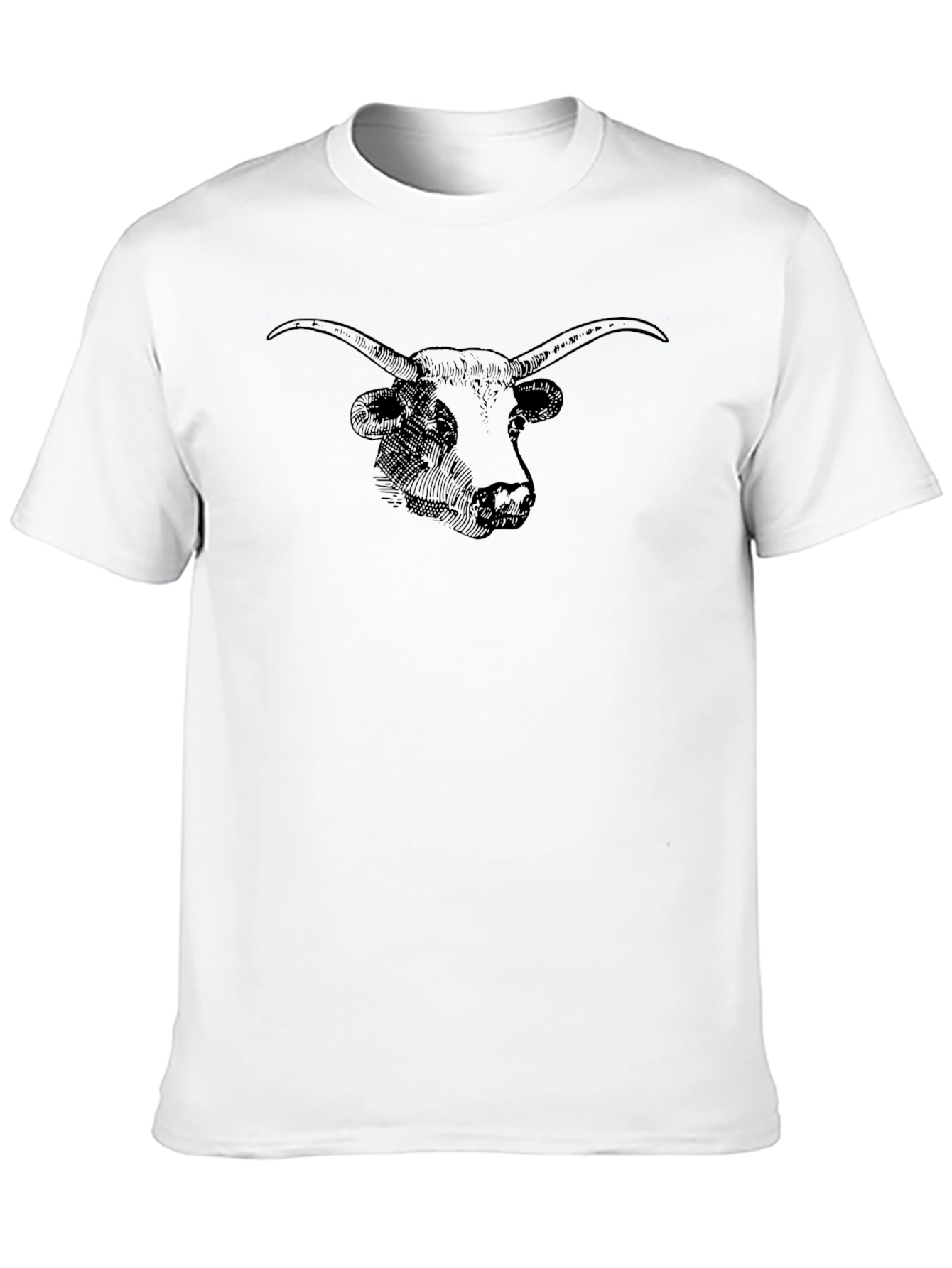 Camiseta Negra Hombre Diseño Toro