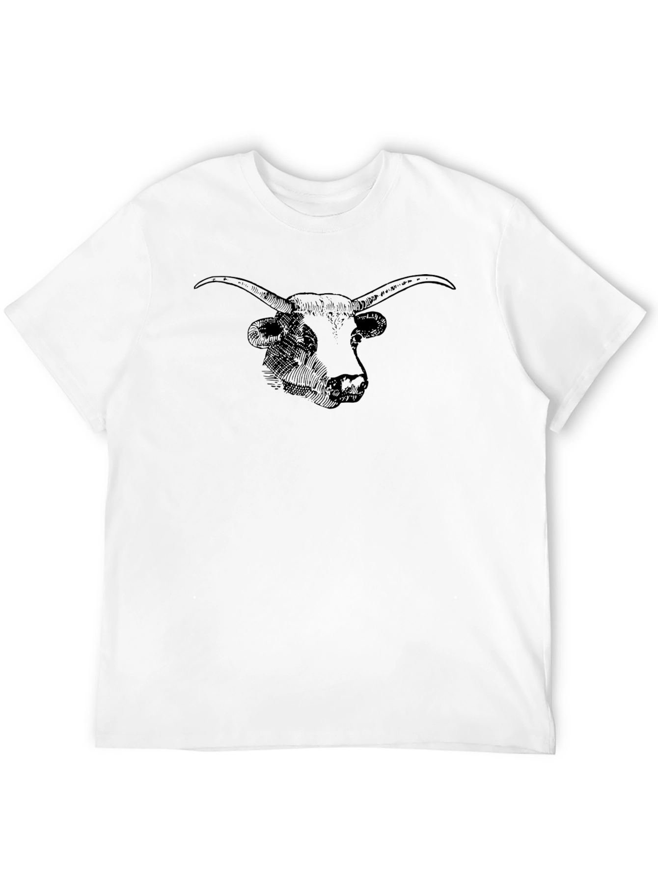 Camiseta Negra Hombre Diseño Toro