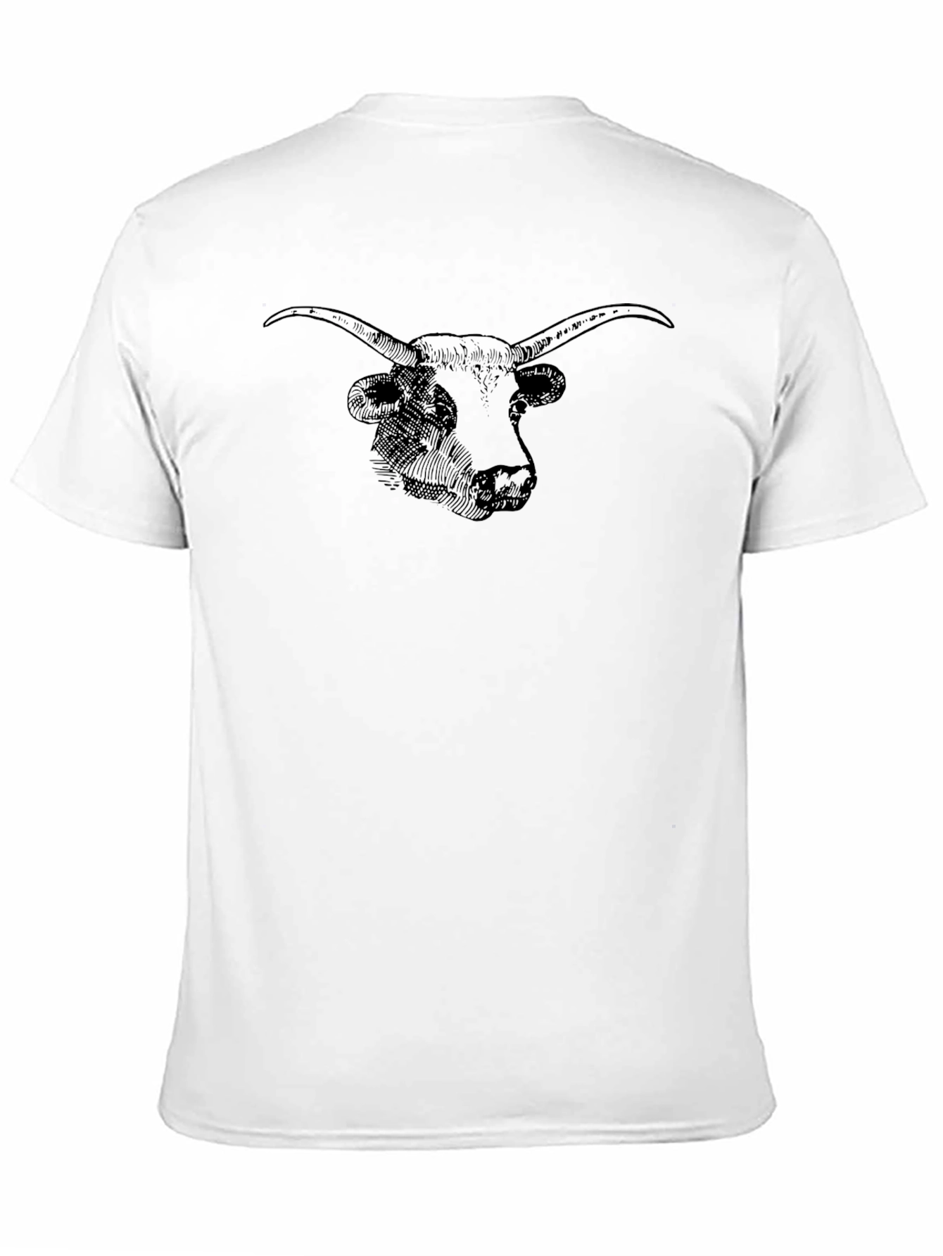 Camiseta Negra Hombre Diseño Toro