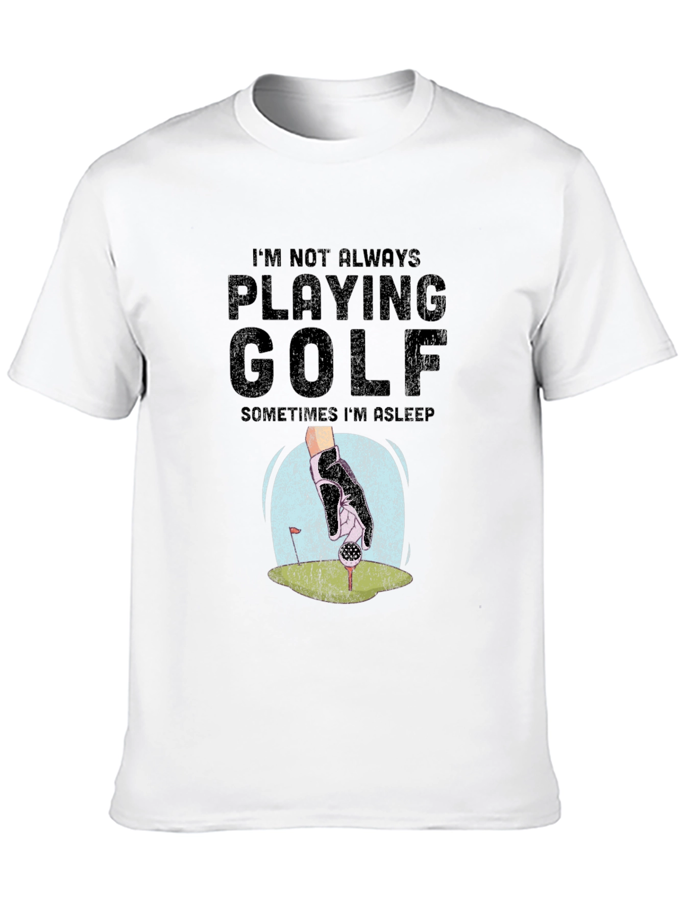 Camiseta Negra Golf: No Siempre Juego A Veces Duermo