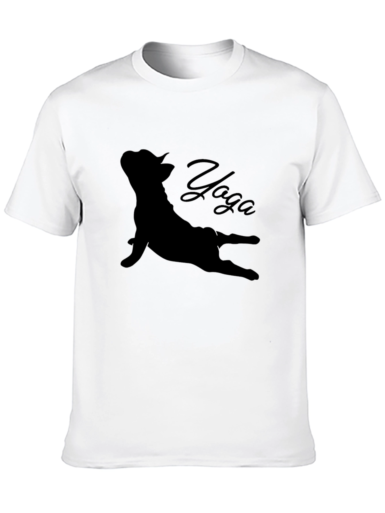 Camiseta Negra con Diseño de Yoga para Hombre