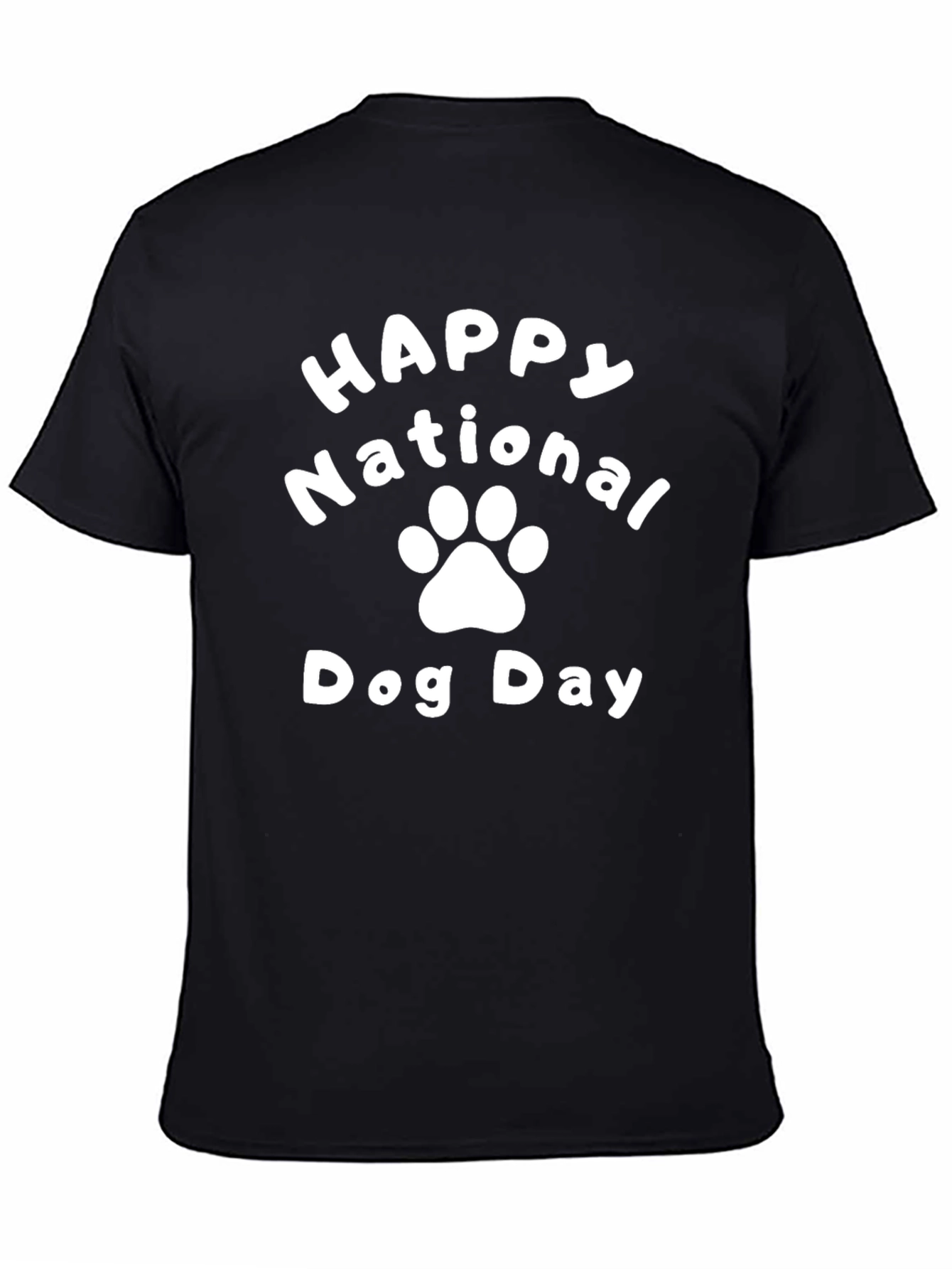 Camiseta Negra de Día Nacional del Perro