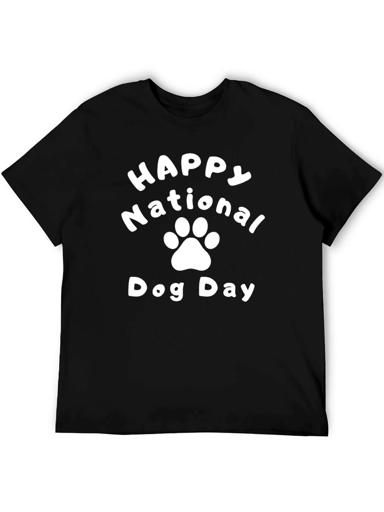 Camiseta Negra de Día Nacional del Perro