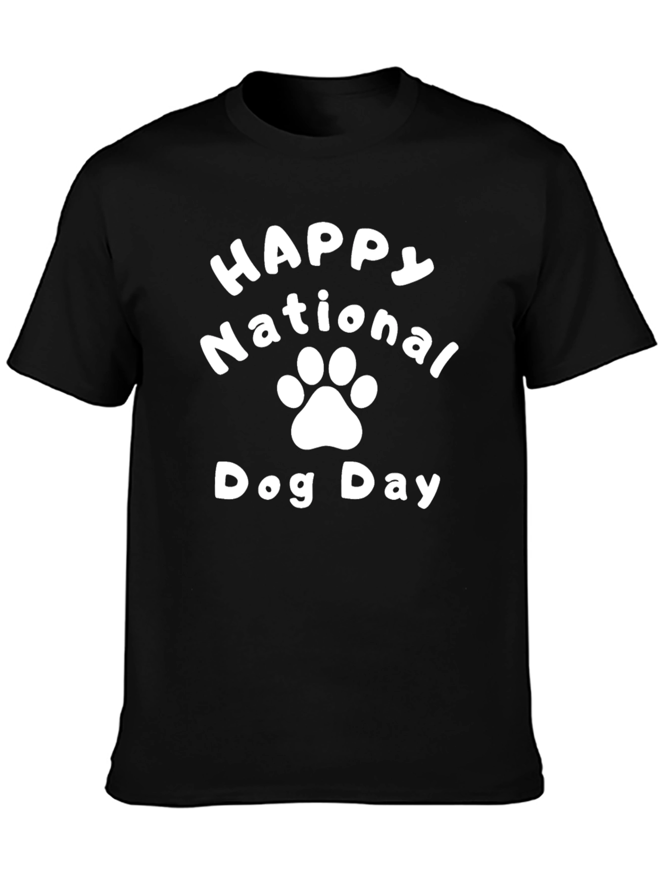 Camiseta Negra de Día Nacional del Perro