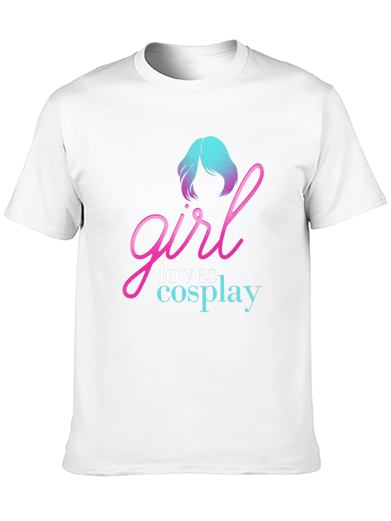 Camiseta Negra Girl Loves Cosplay para Hombre