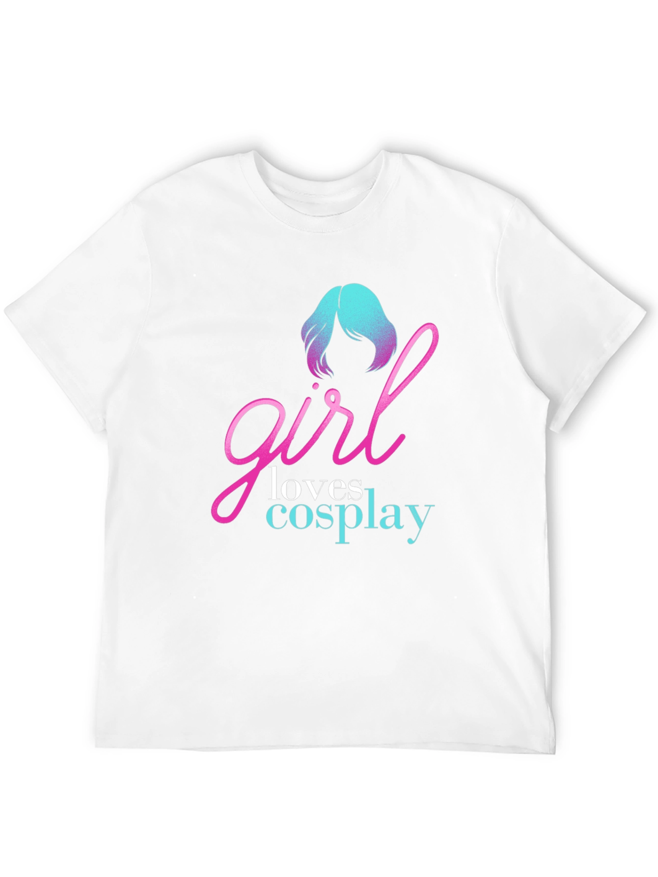 Camiseta Negra Girl Loves Cosplay para Hombre
