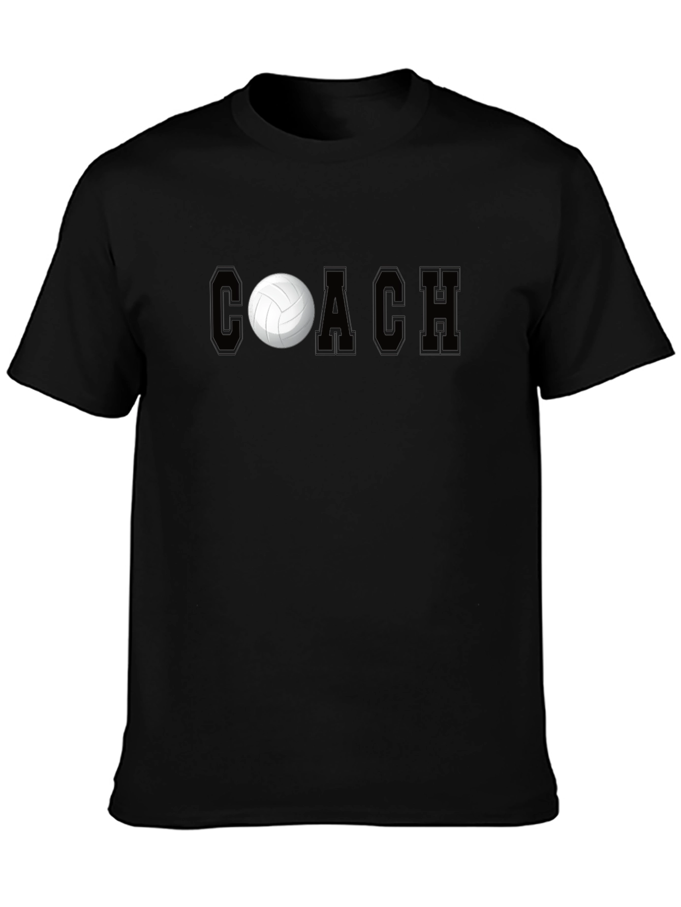 Camiseta Coach de Voleibol Negra para Hombre