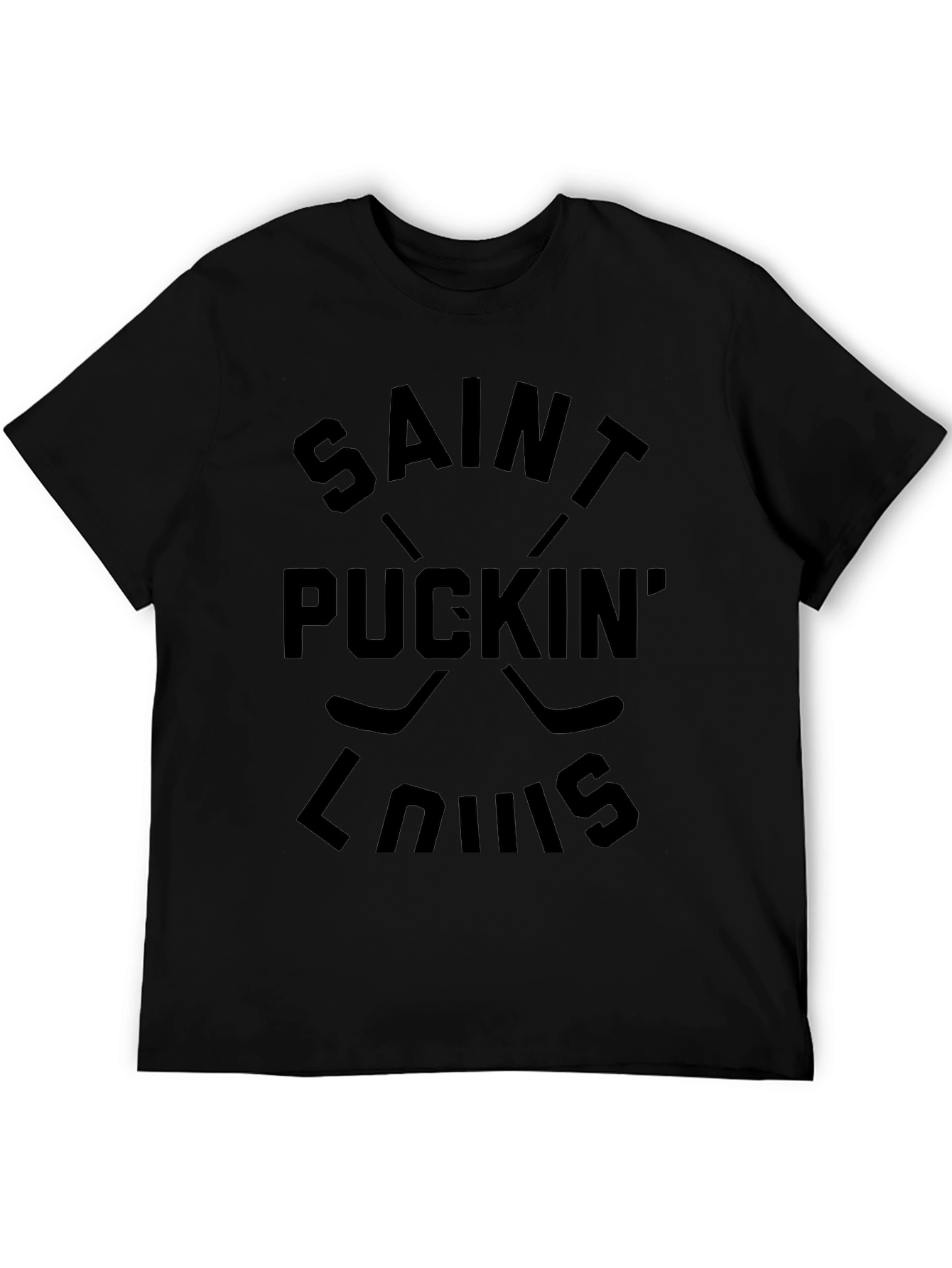 Camiseta Negra Saint Puckin Louis