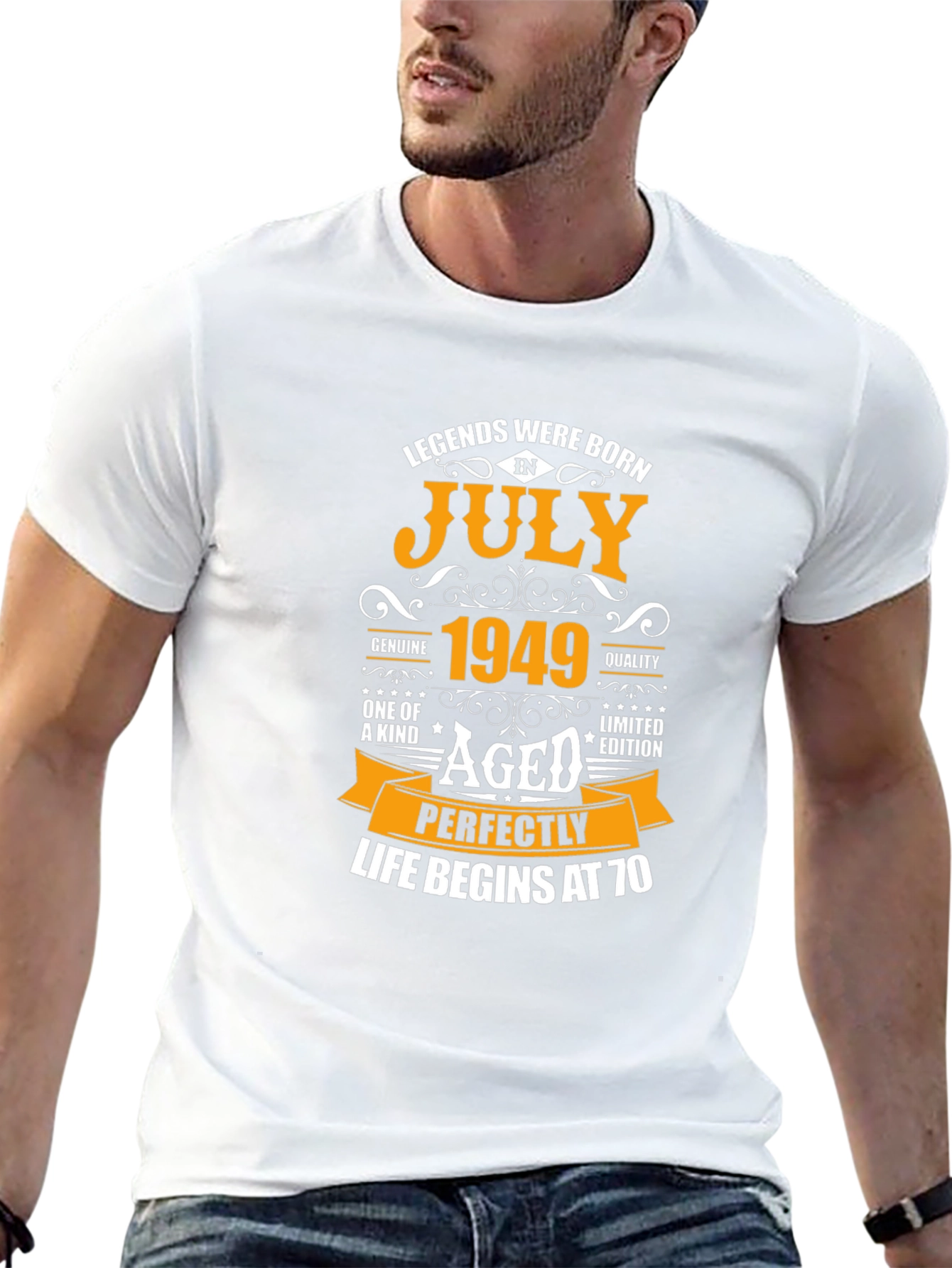 Camiseta Legends Born in July 1949