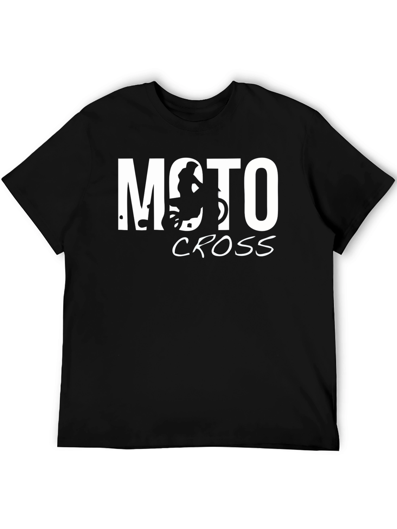 Camiseta Negra Moto Cross para Hombre