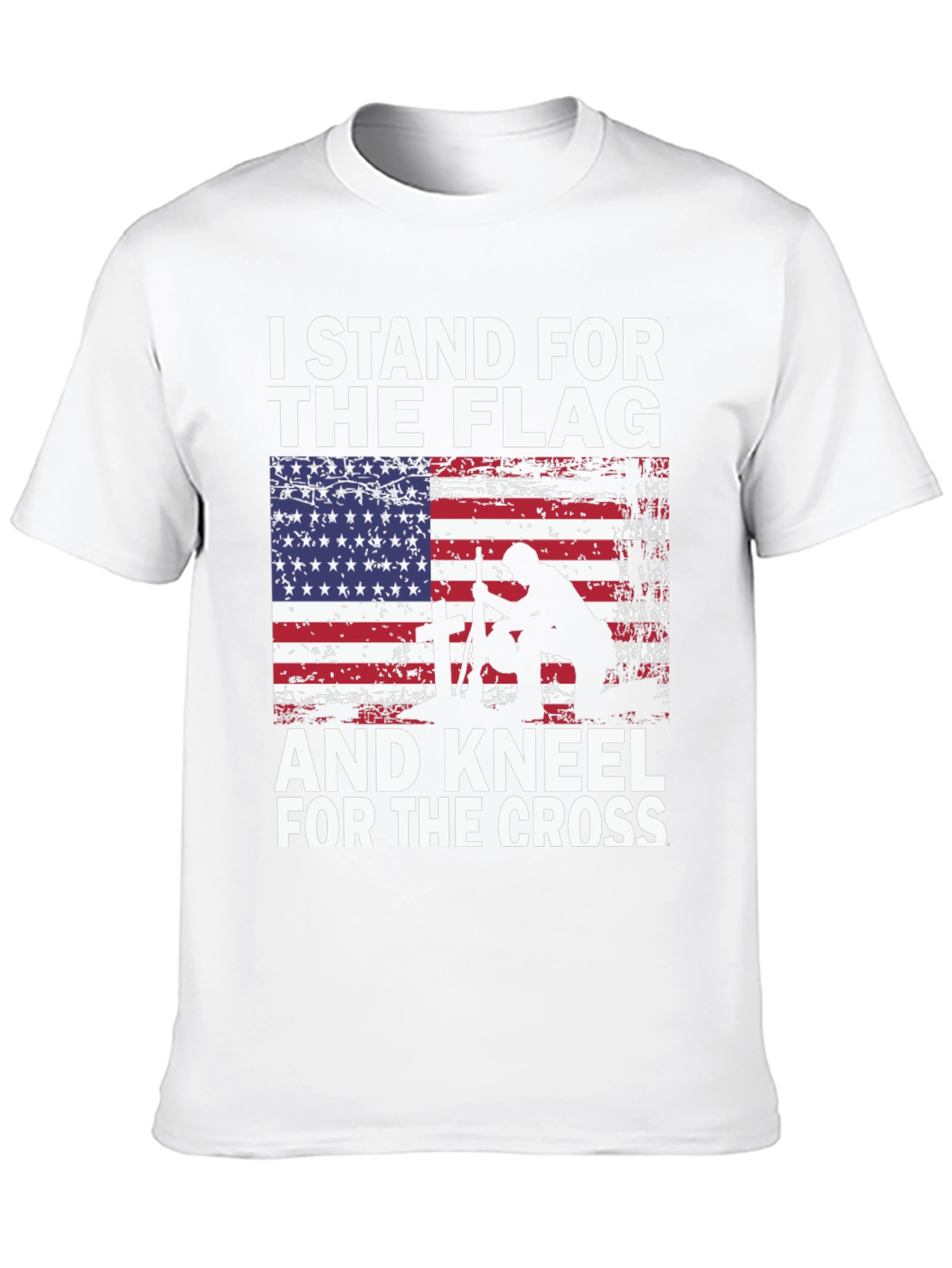 Camiseta Patriótica: Bandera y Cruz