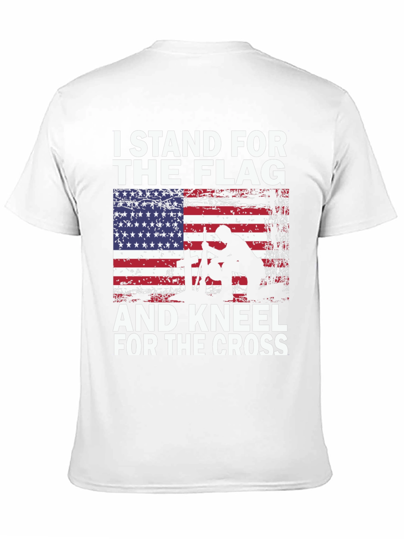 Camiseta Patriótica: Bandera y Cruz