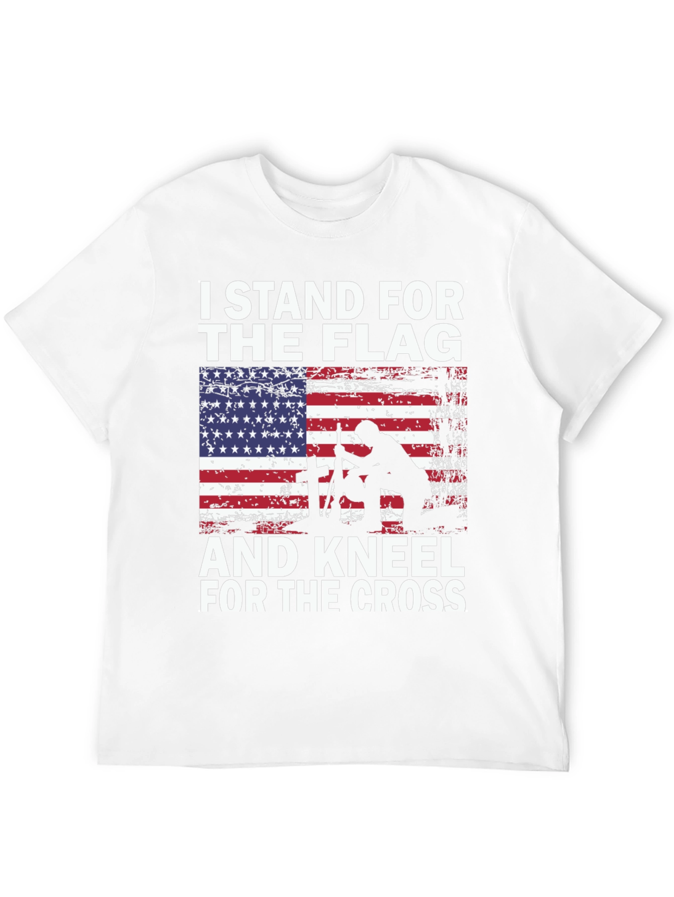 Camiseta Patriótica: Bandera y Cruz