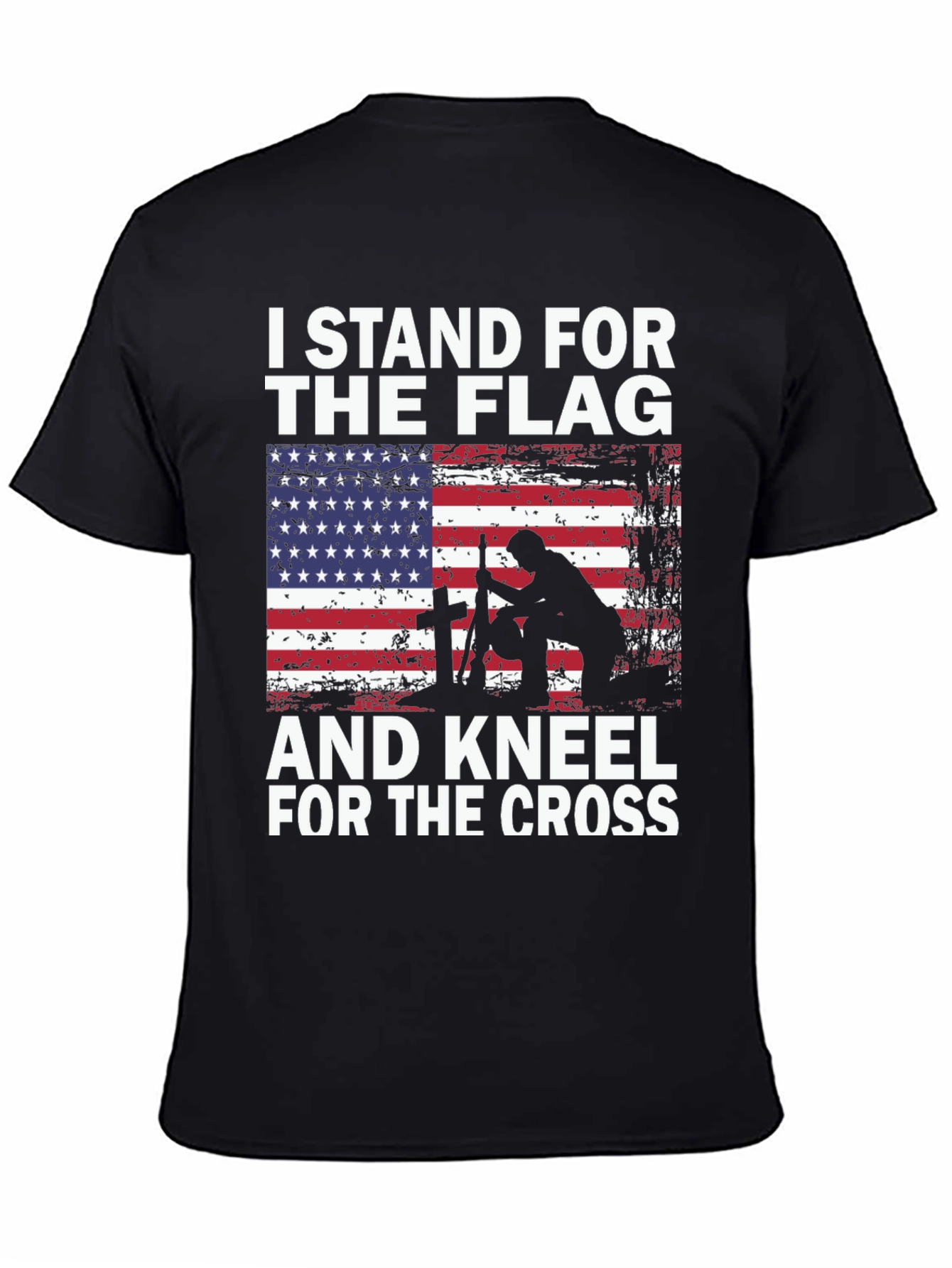 Camiseta Patriótica: Bandera y Cruz
