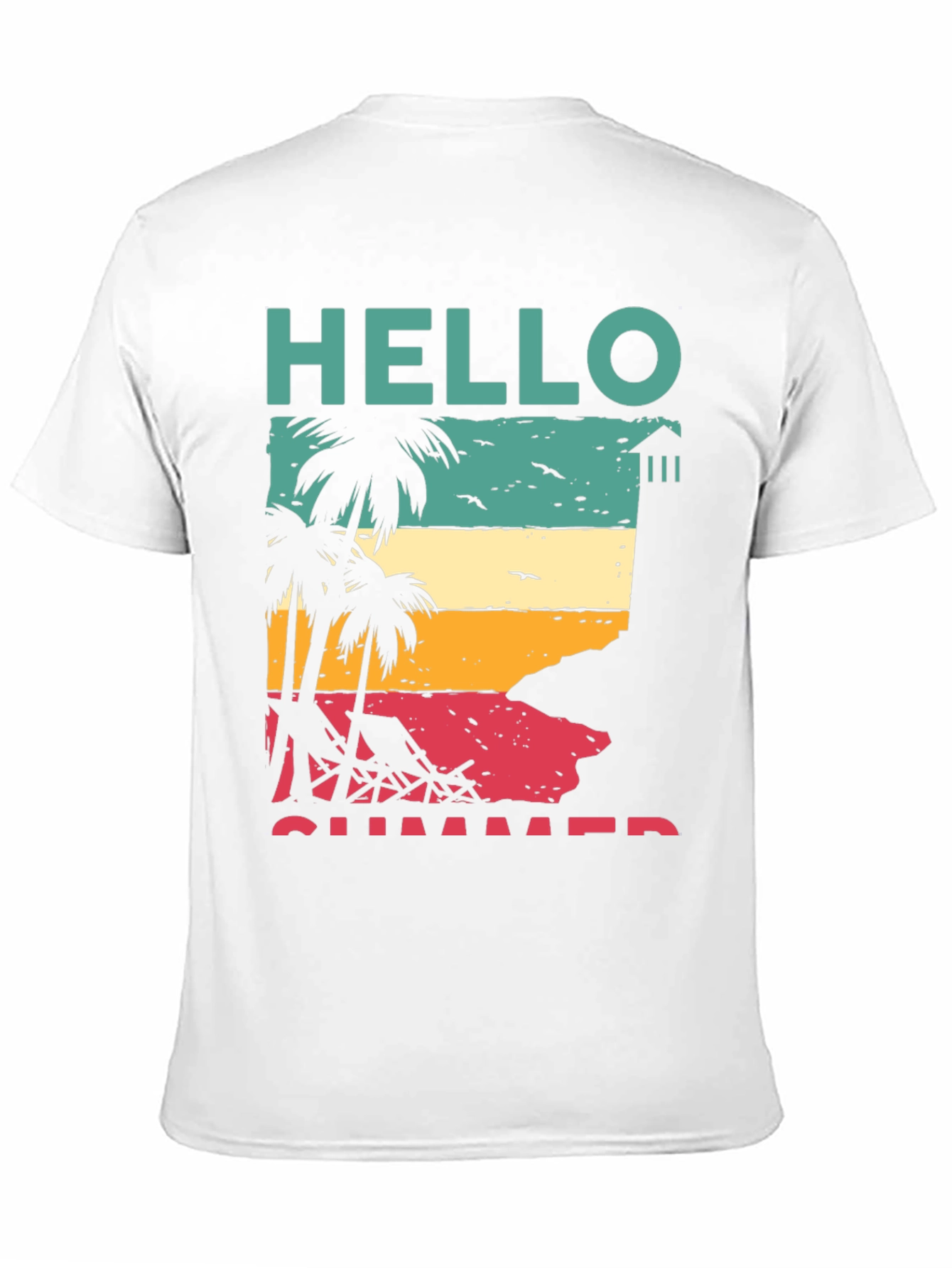 Camiseta Negra Estampada - Hello Summer