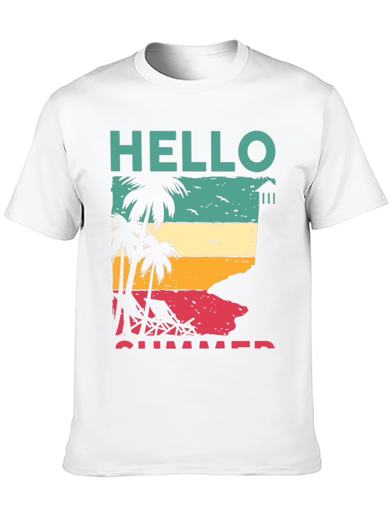 Camiseta Negra Estampada - Hello Summer