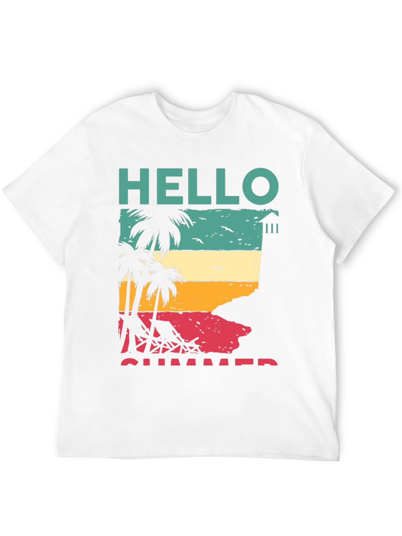 Camiseta Negra Estampada - Hello Summer