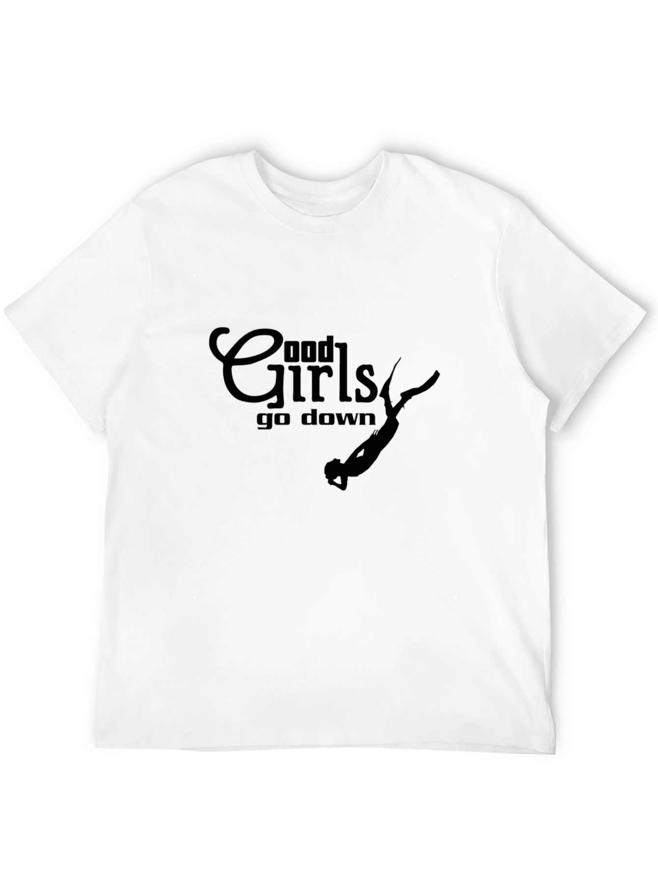 Camiseta Negra Good Girls Go Down Buceo