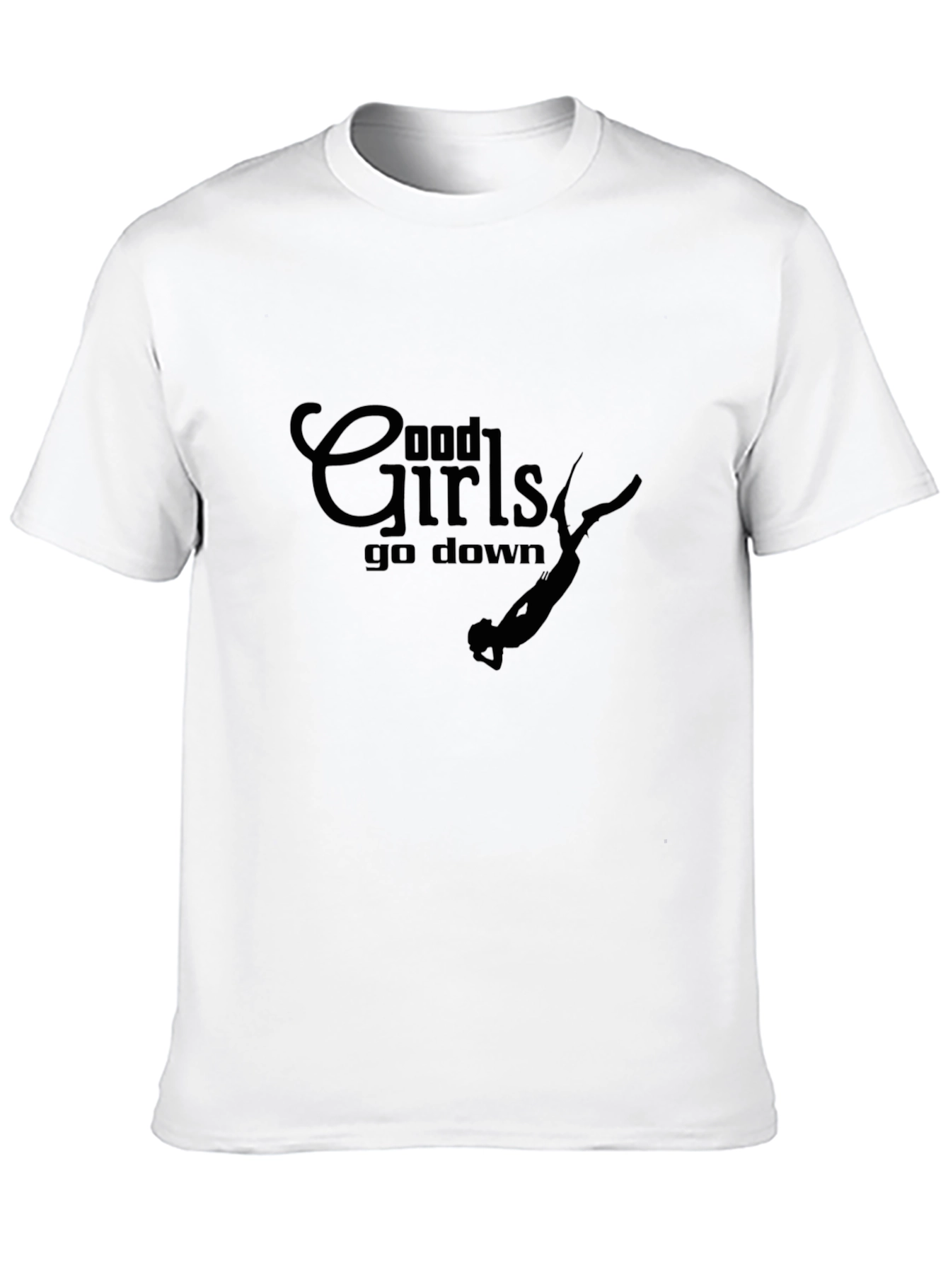 Camiseta Negra Good Girls Go Down Buceo
