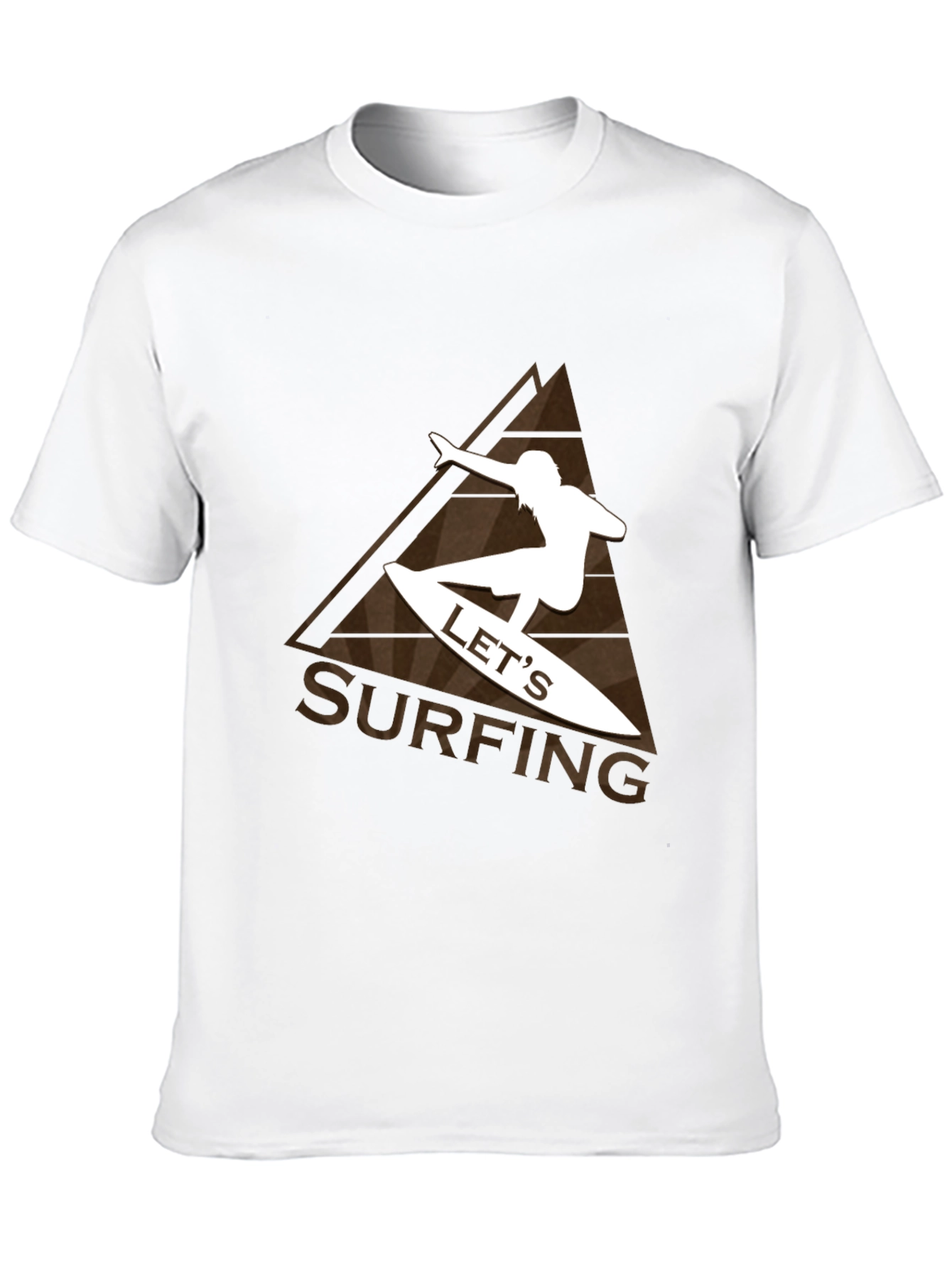 Camiseta Negra con Diseño de Surf para Hombre