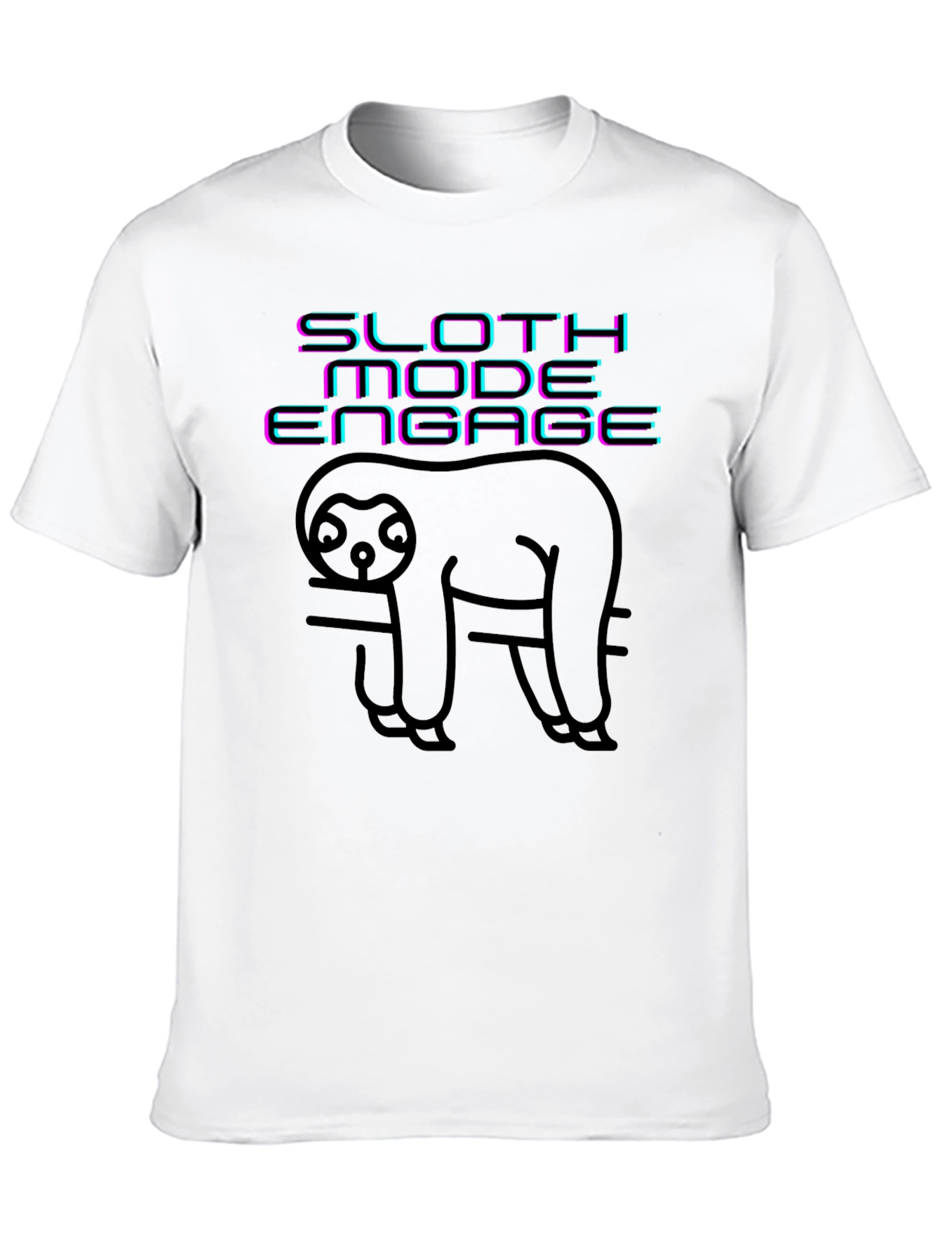 Camiseta Negra Sloth Mode Engage - Relax Total