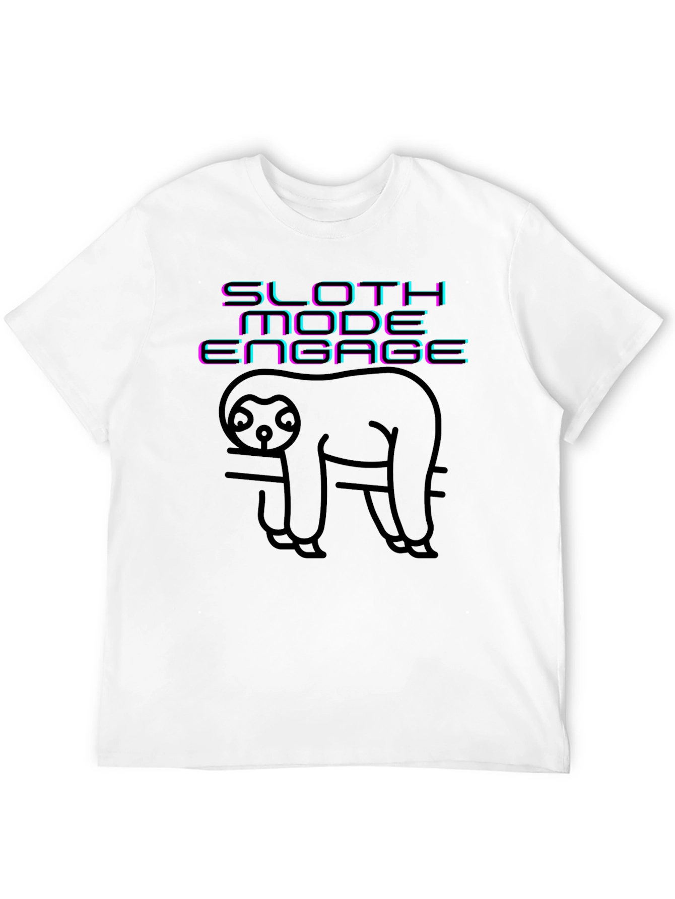 Camiseta Negra Sloth Mode Engage - Relax Total