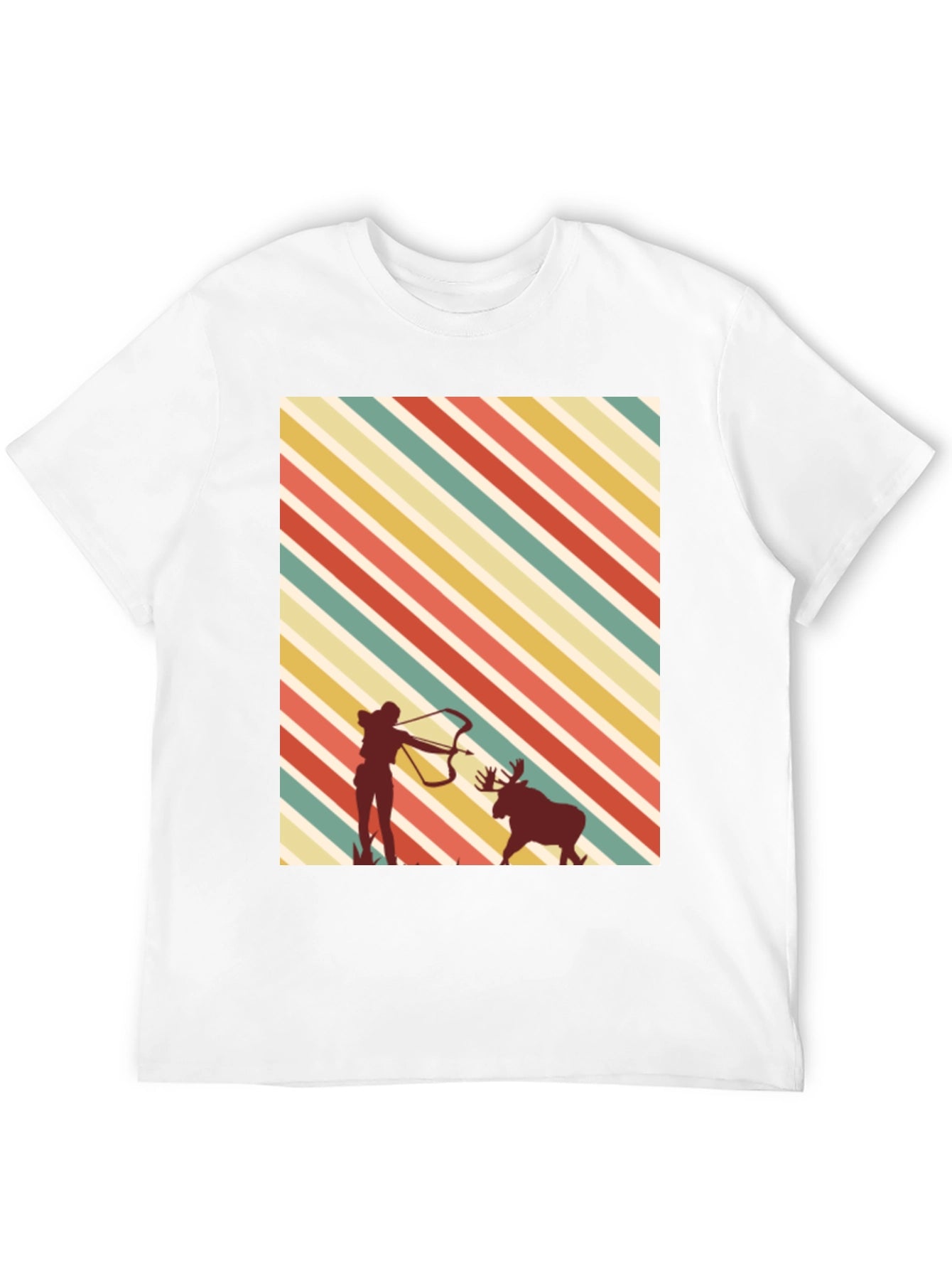 Camiseta Negra con Diseño de Caza Retro