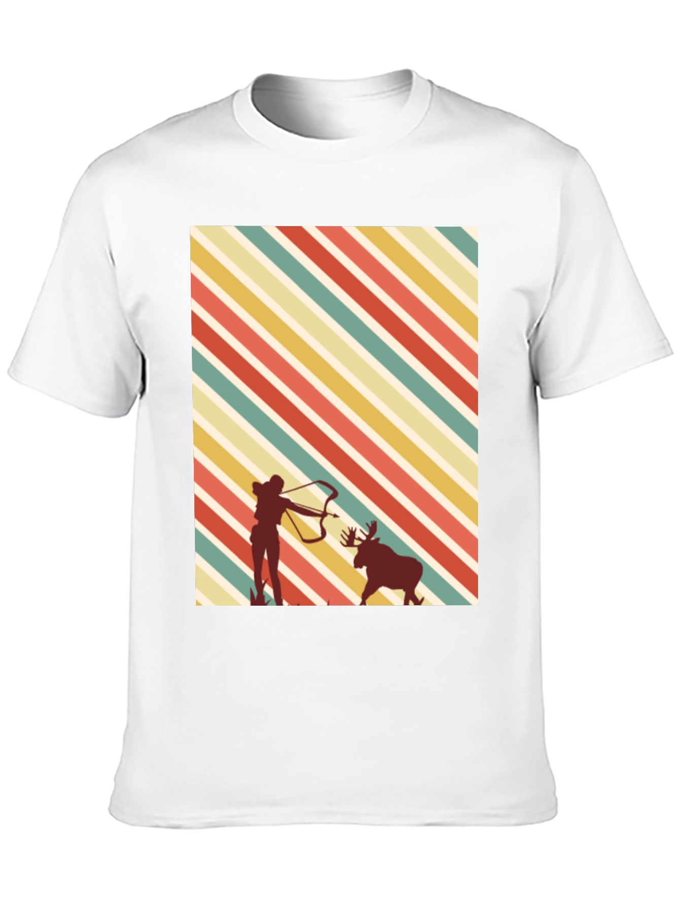 Camiseta Negra con Diseño de Caza Retro