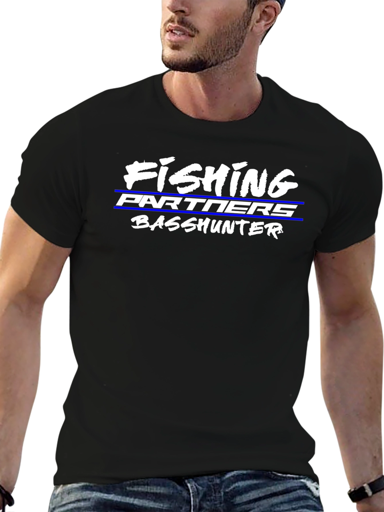 Camiseta Negra Fishing Partners Basshunter