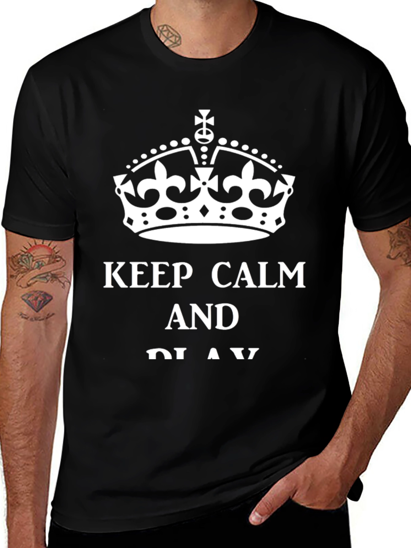 Camiseta Negra Keep Calm and Play