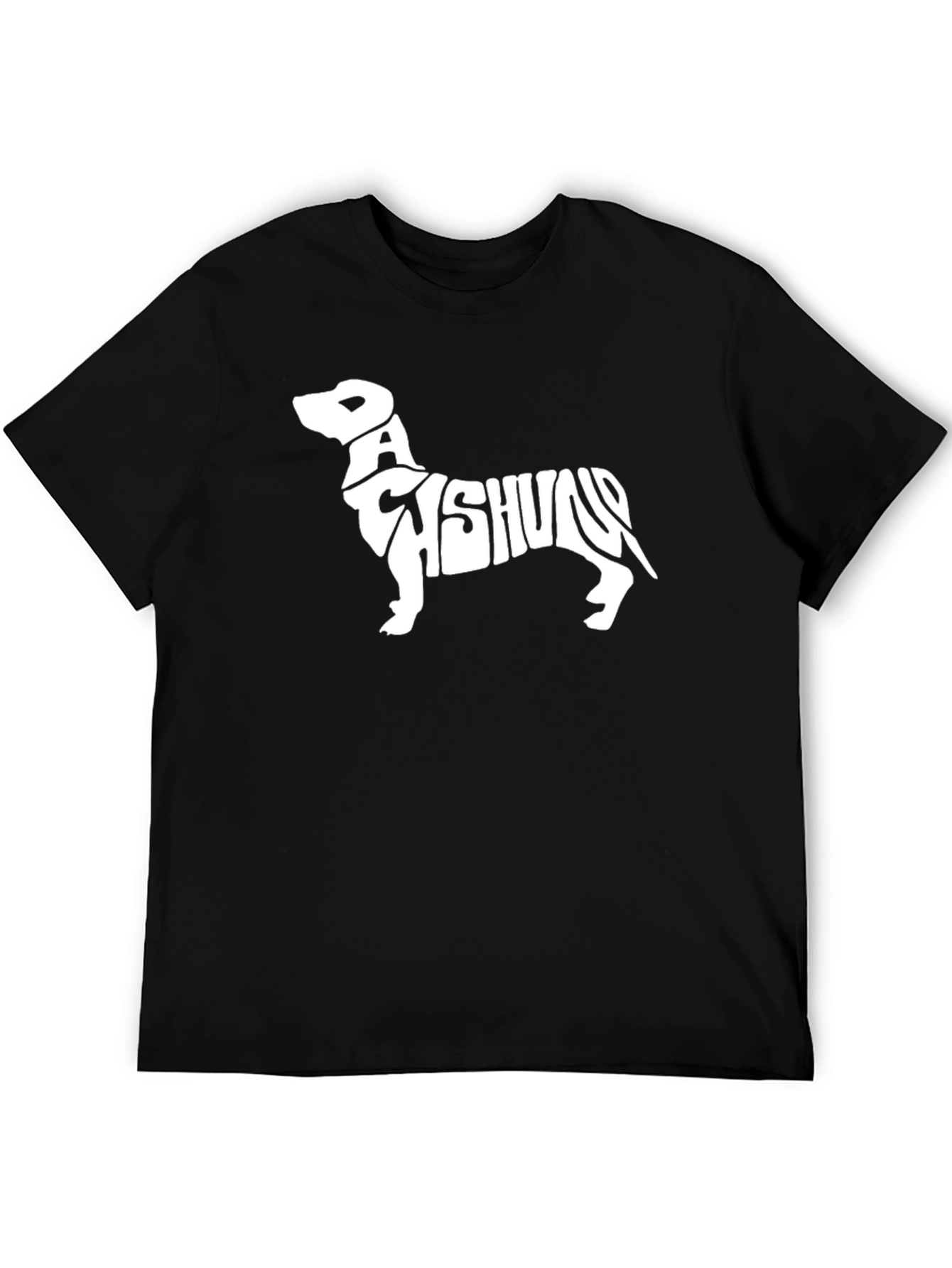 Camiseta Negra Dachshund - Diseño Único
