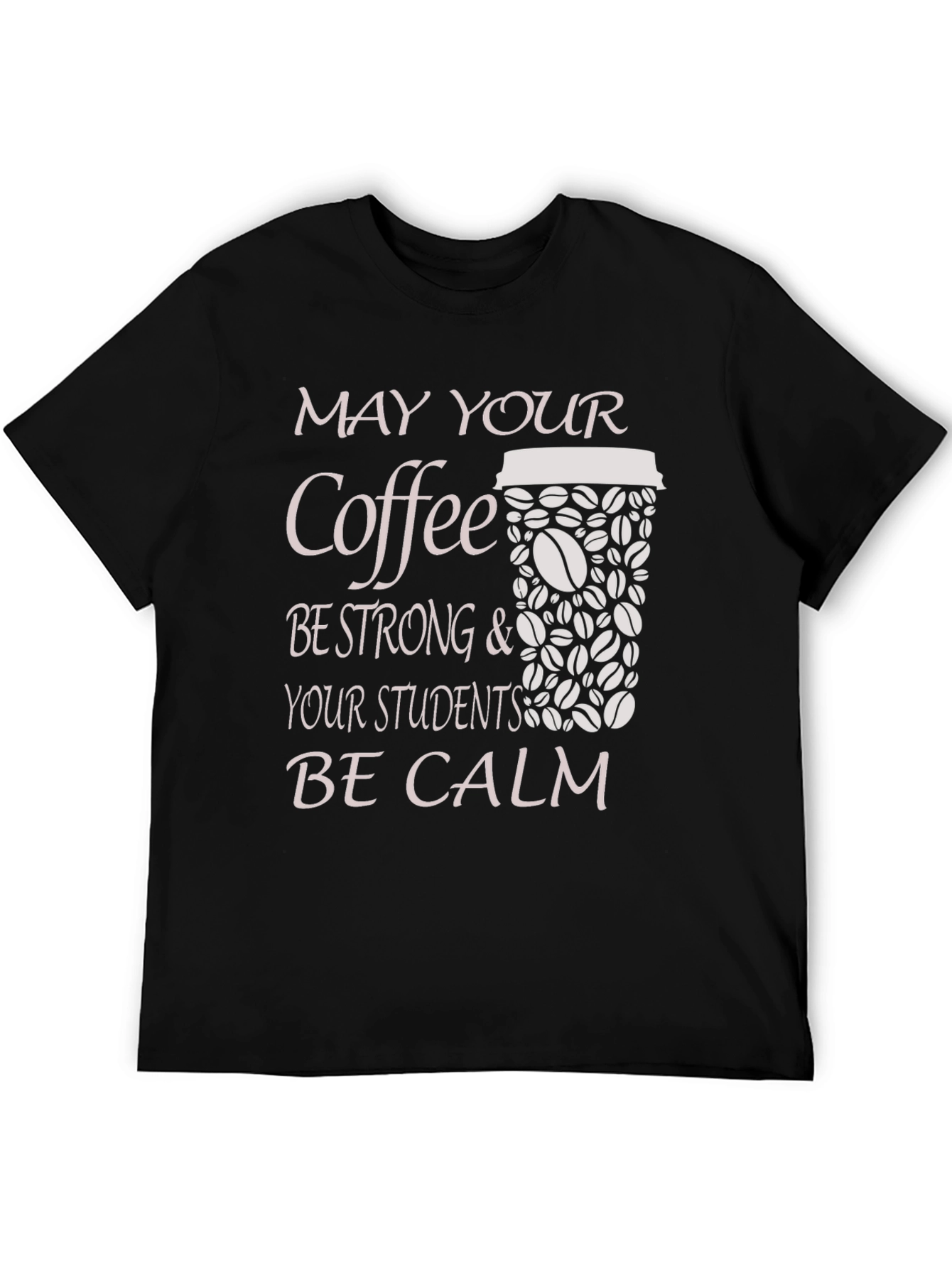 Camiseta Negra Café Fuerte y Estudiantes Calmos