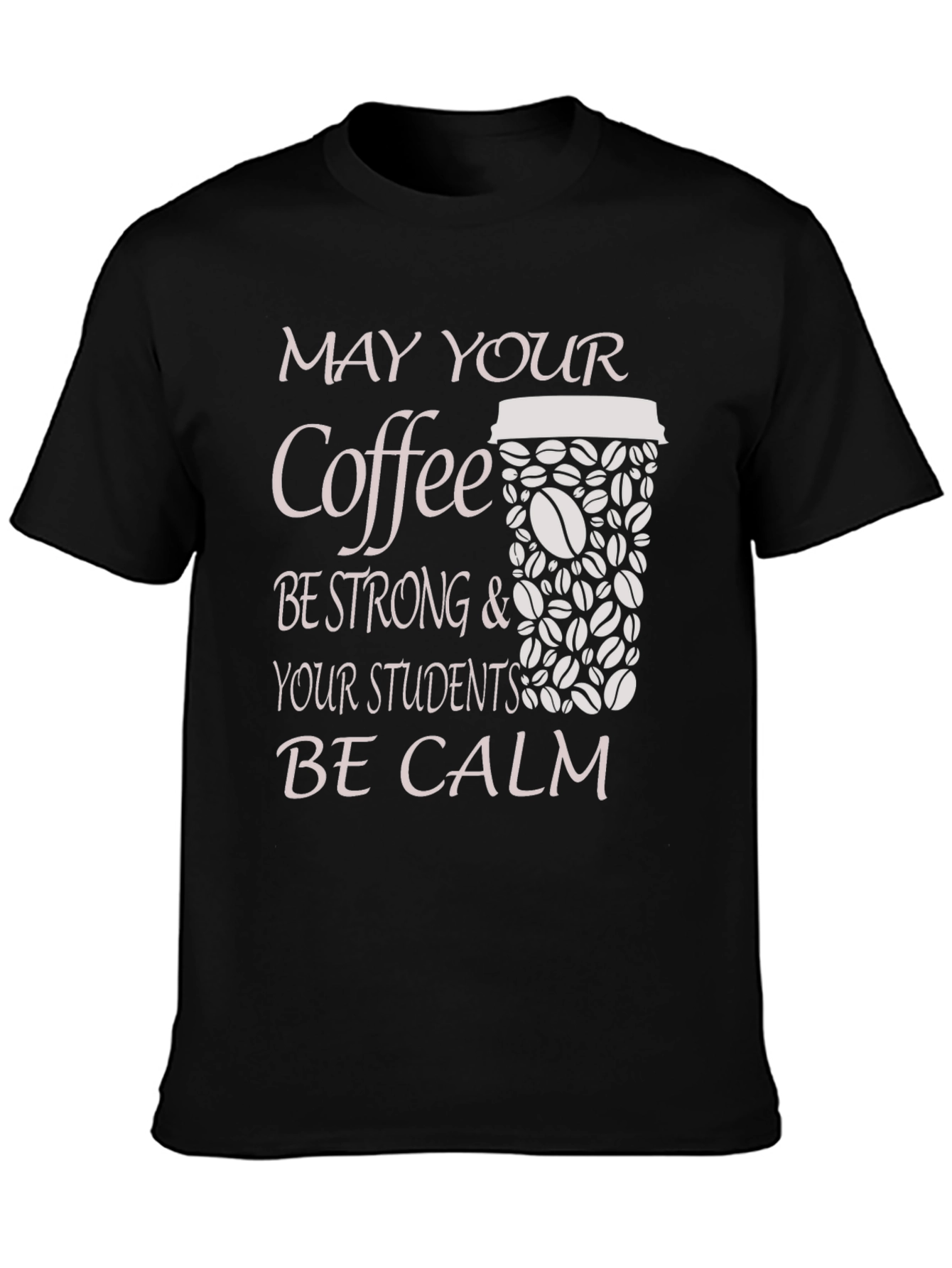 Camiseta Negra Café Fuerte y Estudiantes Calmos