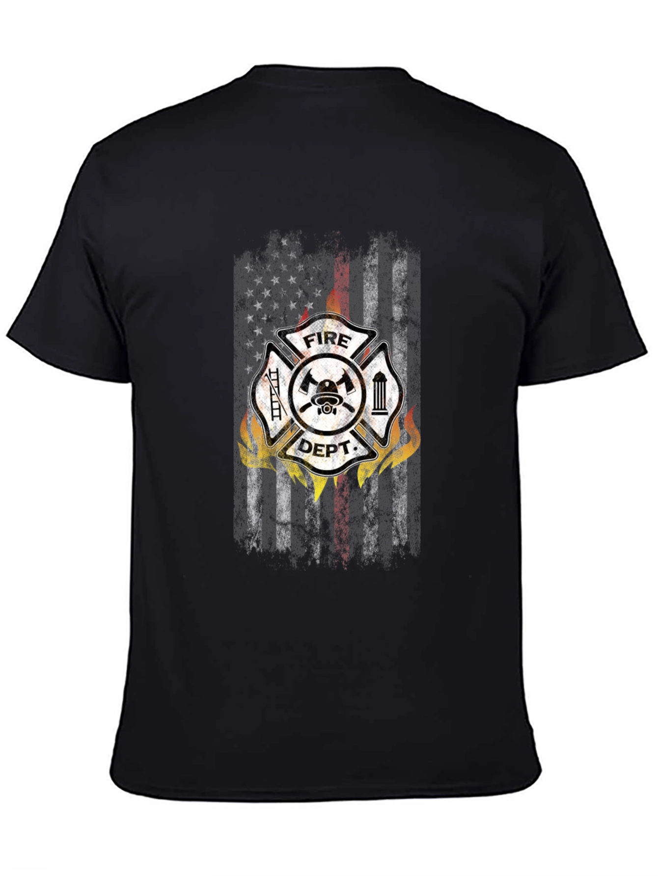 Camiseta Negra Bomberos USA