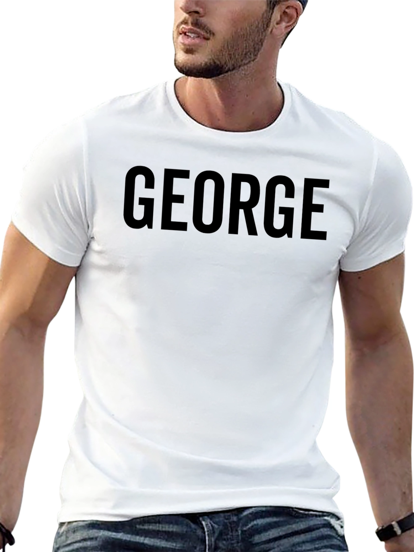 Camiseta Negra George para Hombre